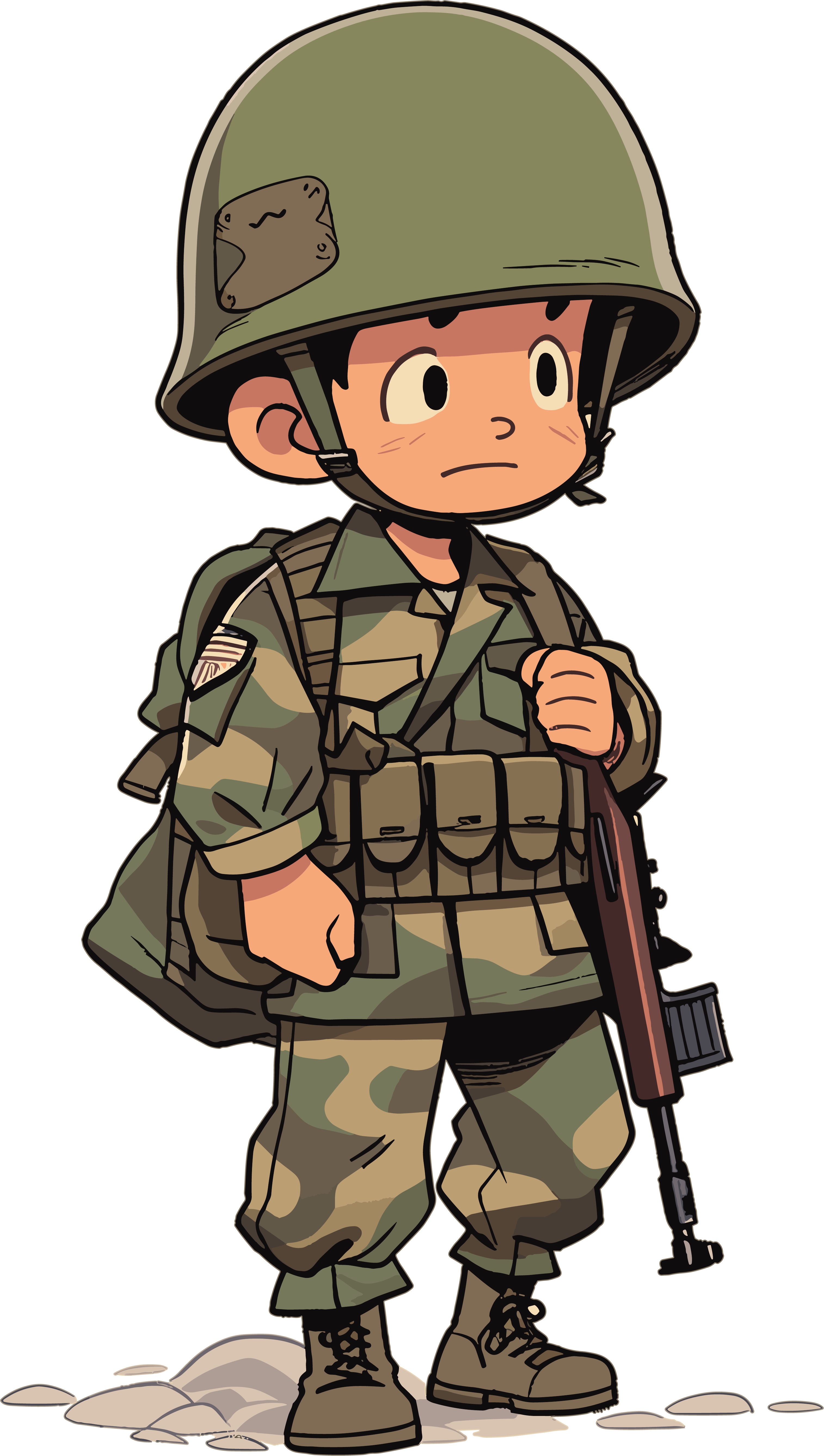 Creative design materials for cartoon soldiers