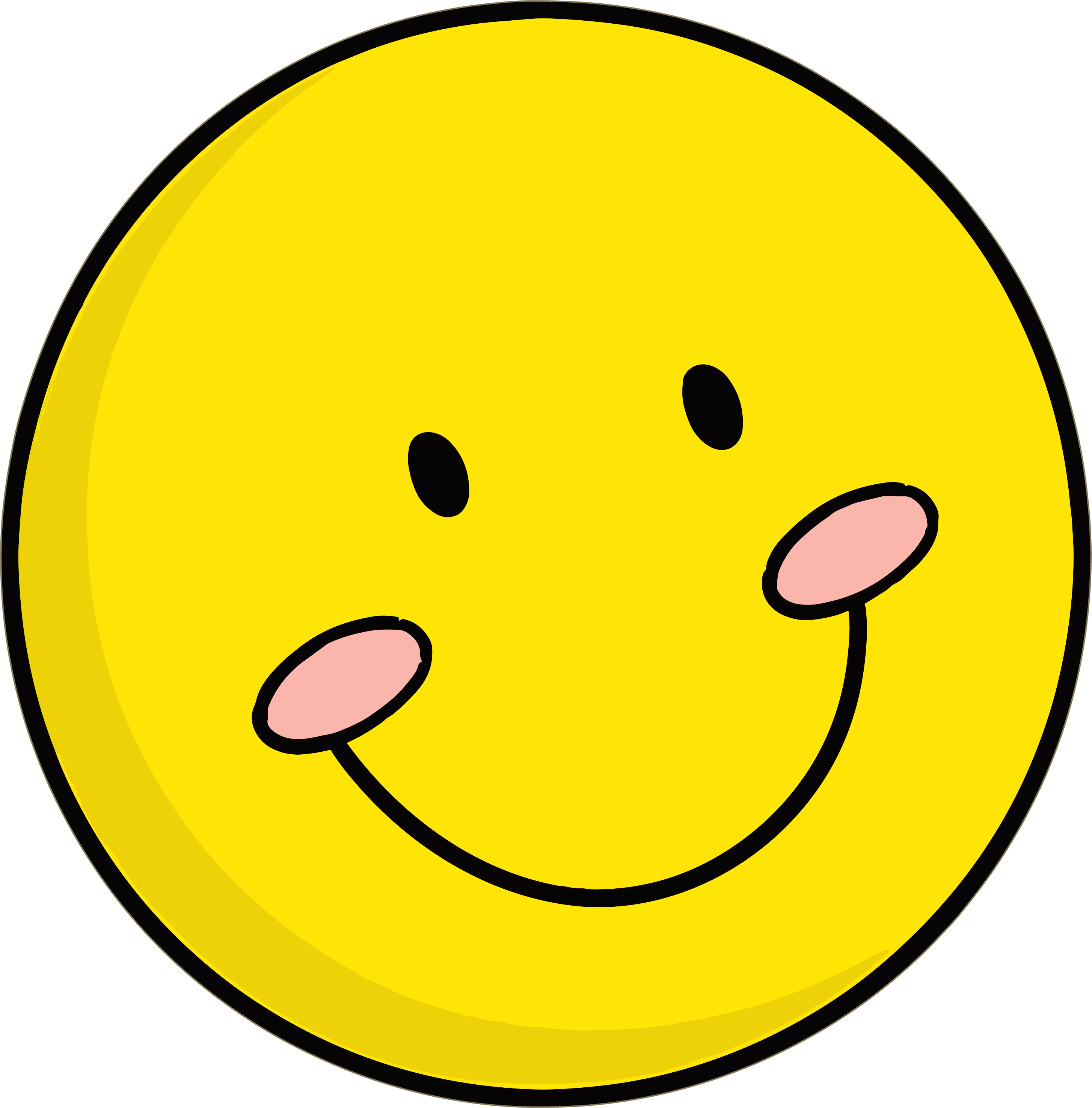 Cartoon smiley face illustration design elements
