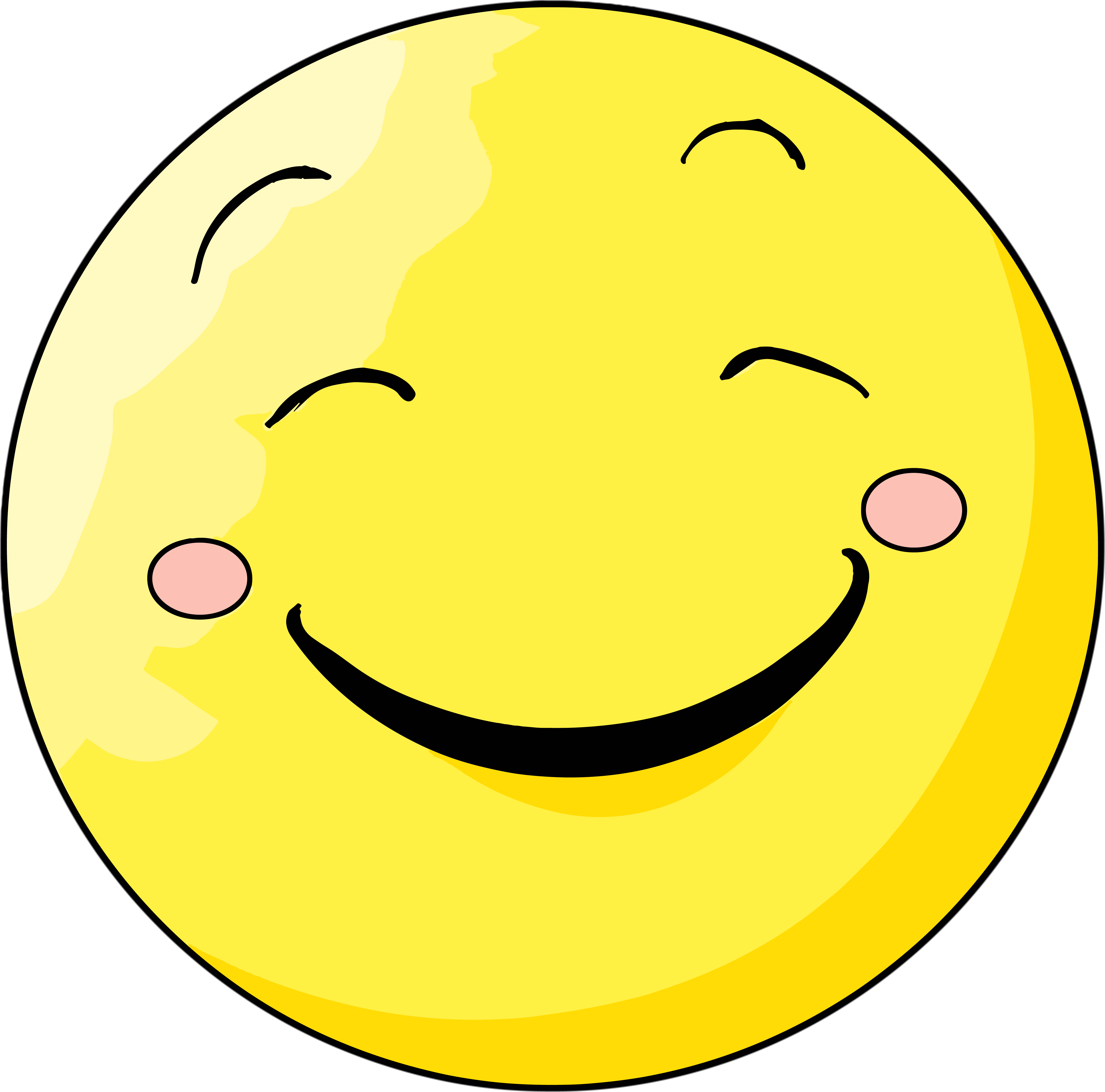 Cartoon smiley face hand-drawn material