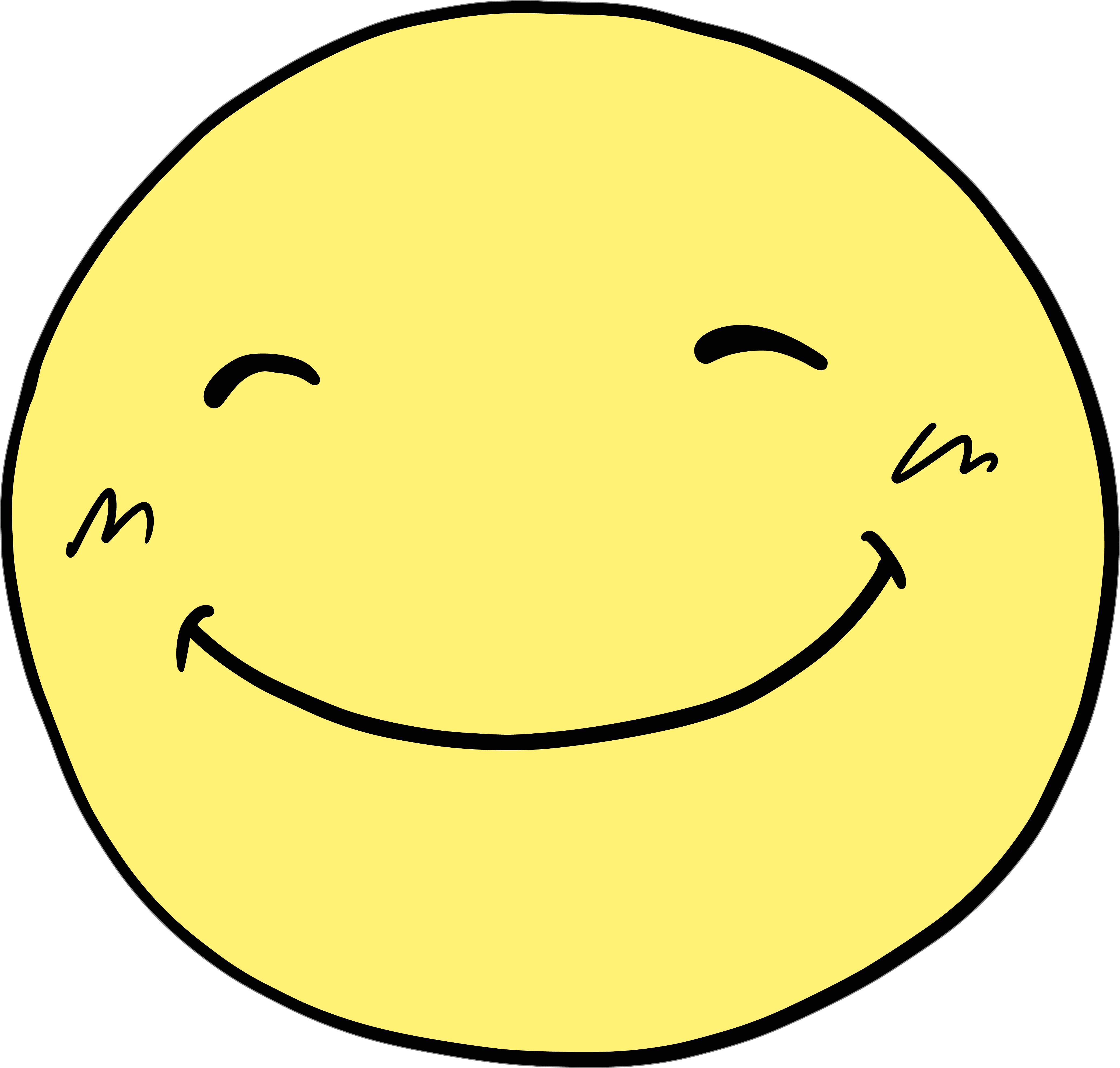 Cartoon smiley face PNG material