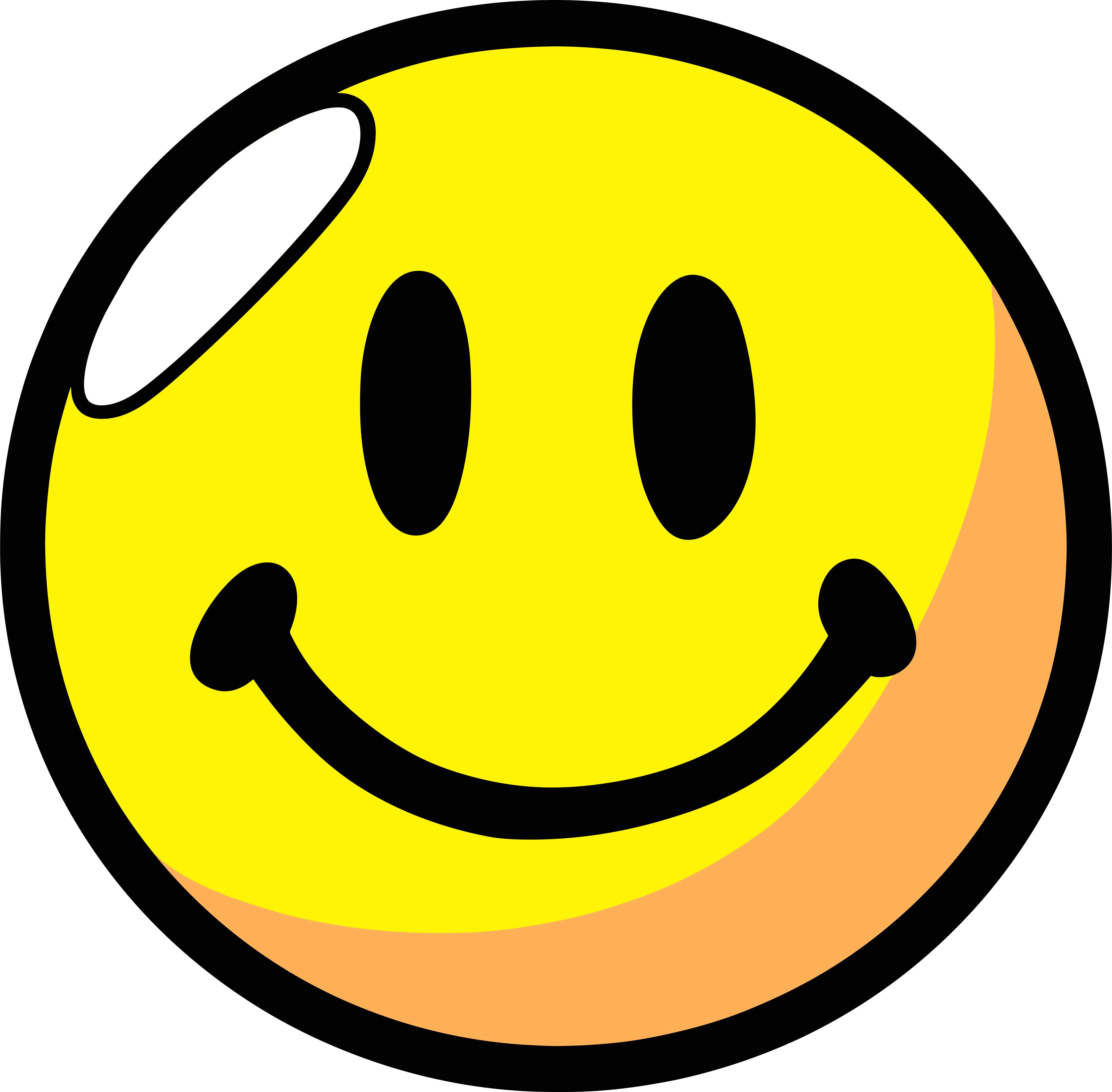 Cartoon smiley face pattern PNG material