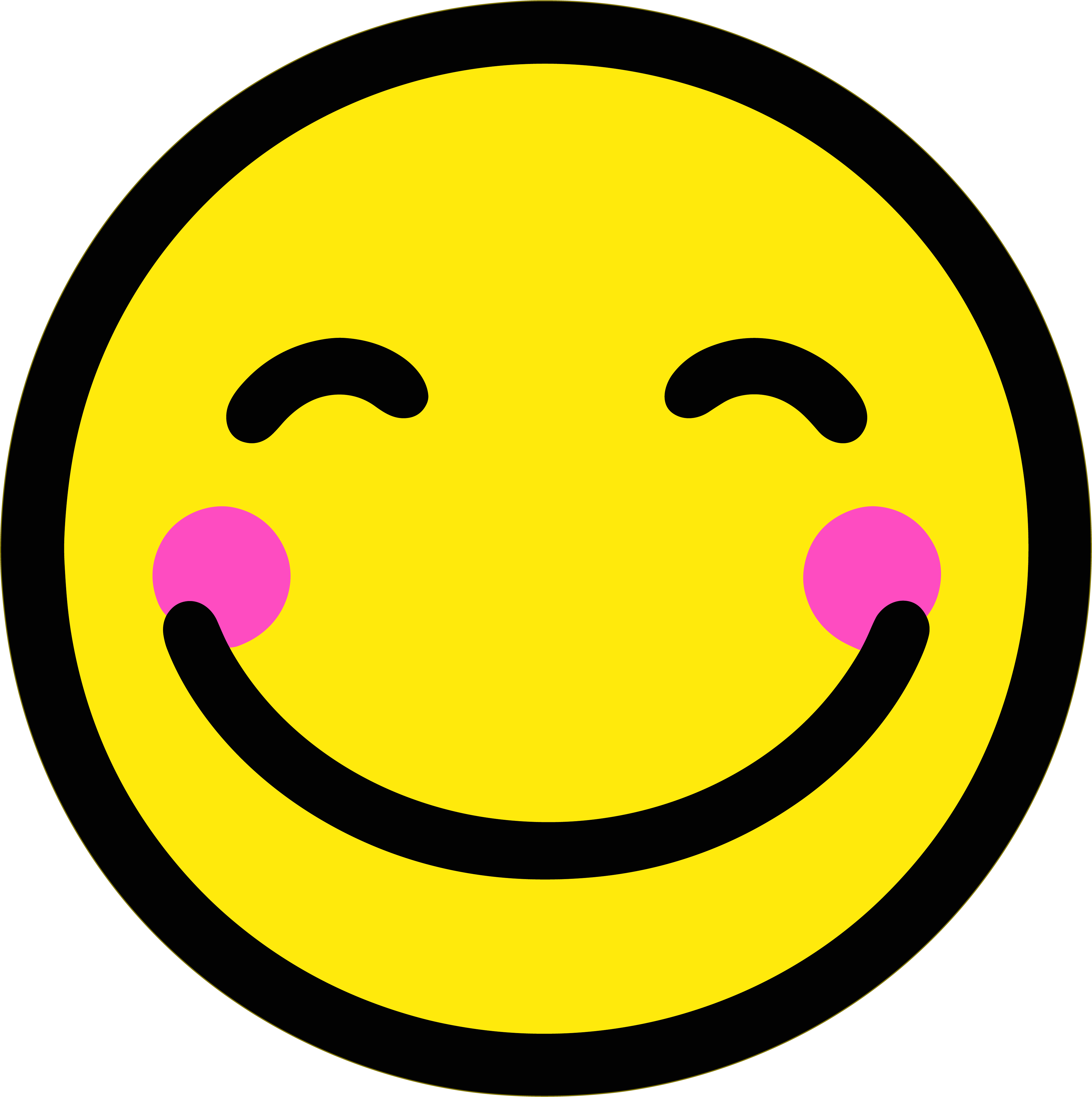 Cartoon smiley face transparent background graphic material