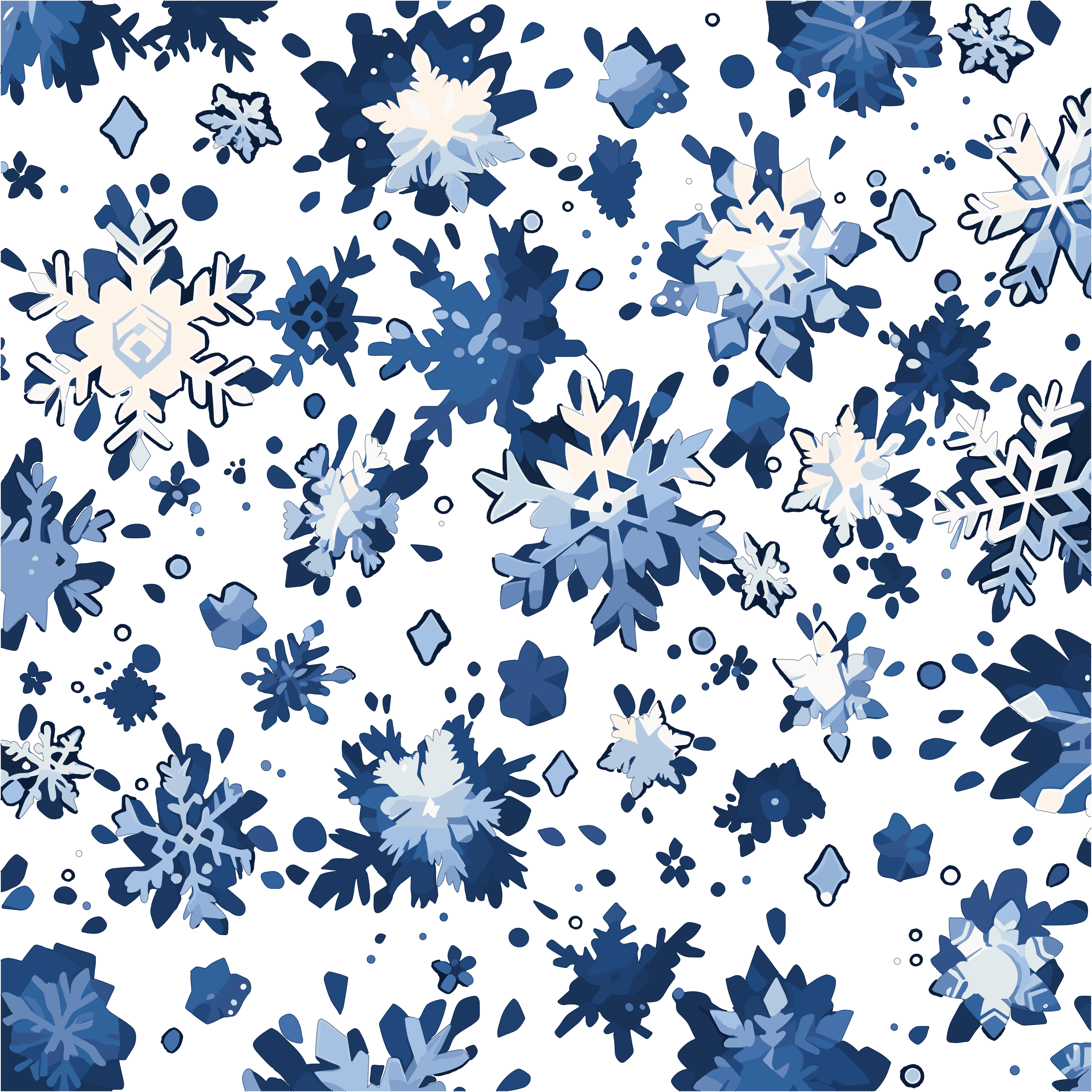 Snow scene snowflakes falling material