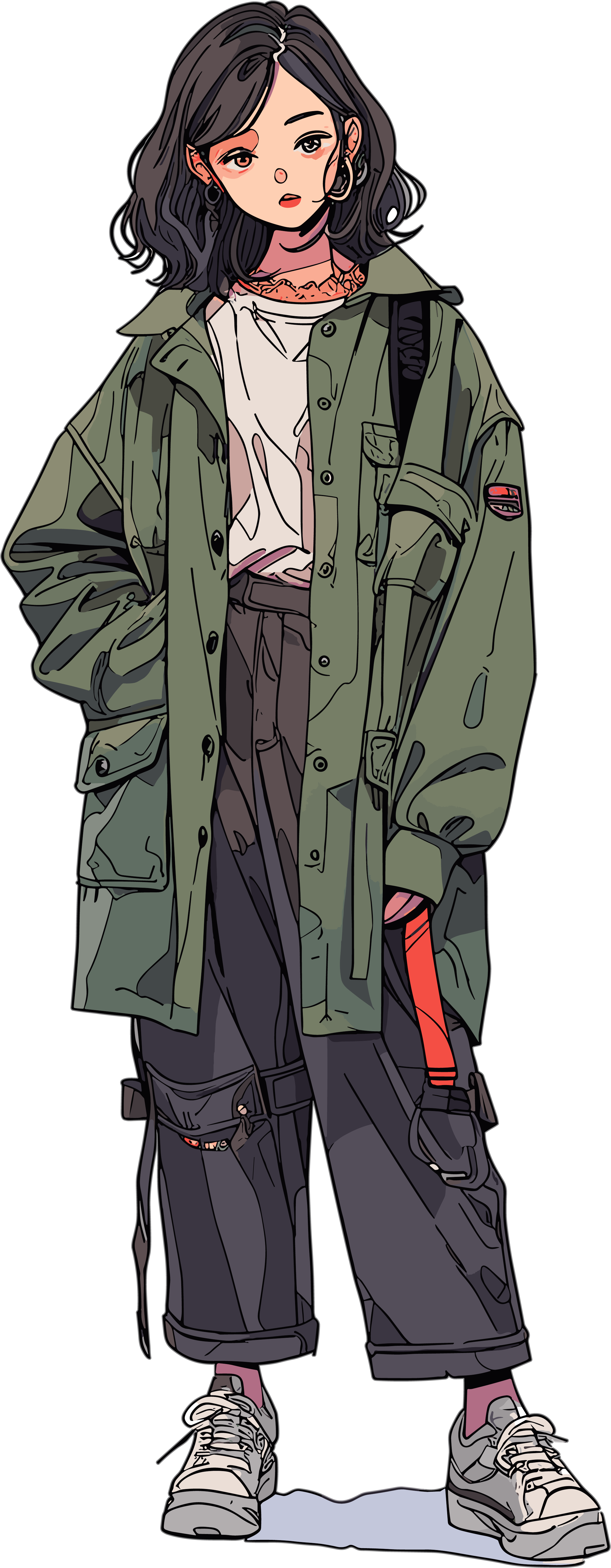 Creative design materials for comic girls