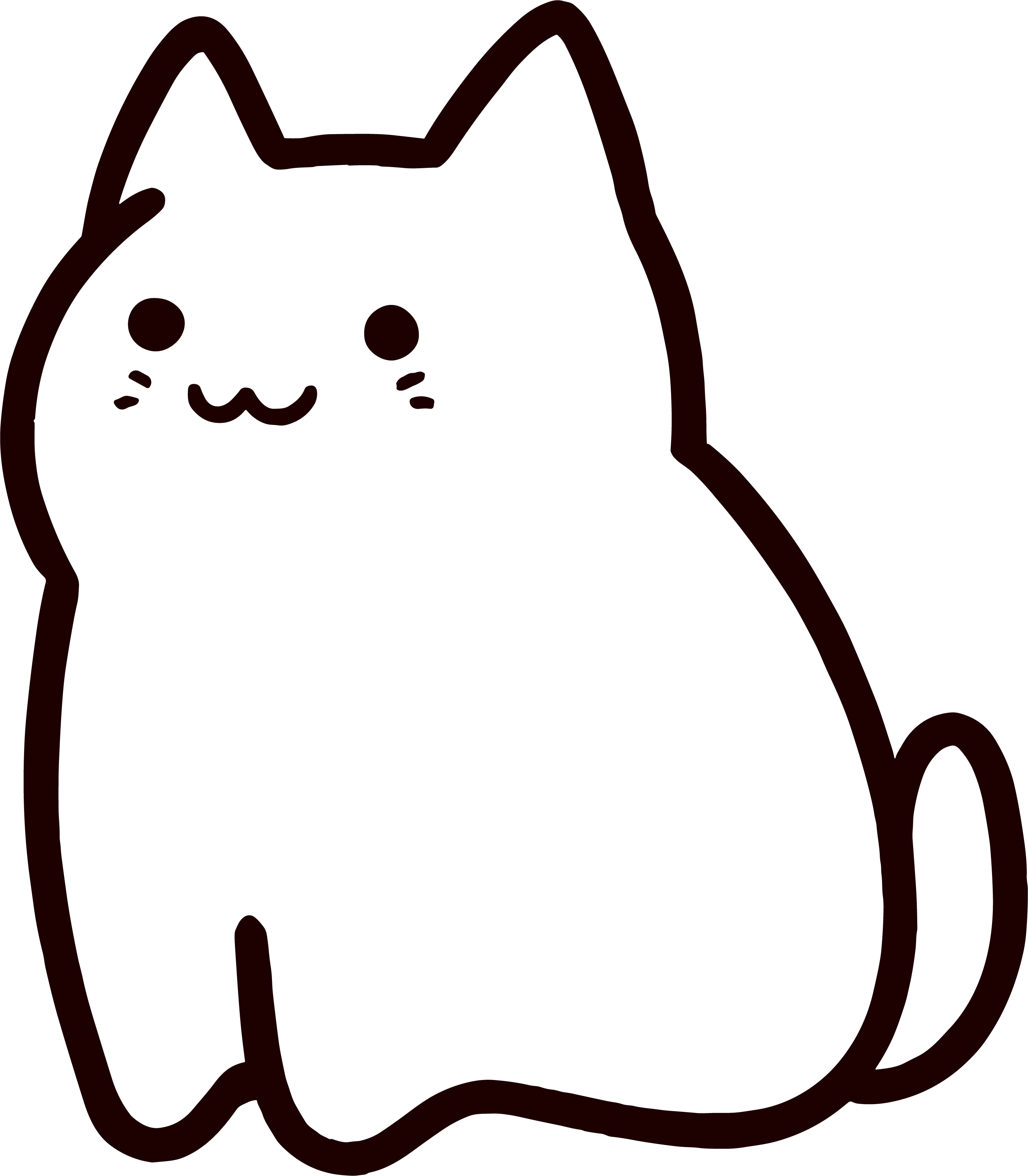 Simple drawing of a kitten