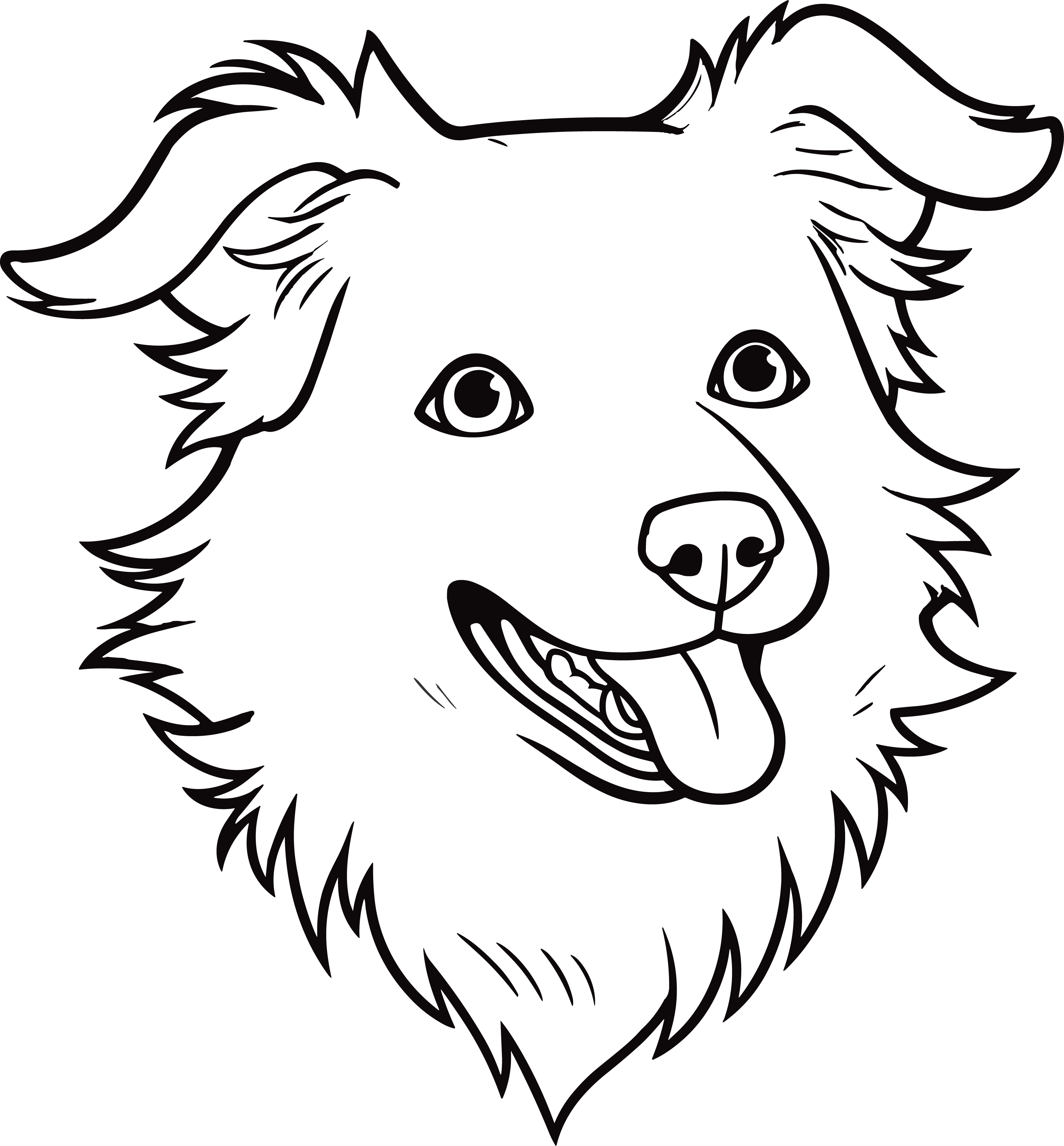 Simple drawing of a dog