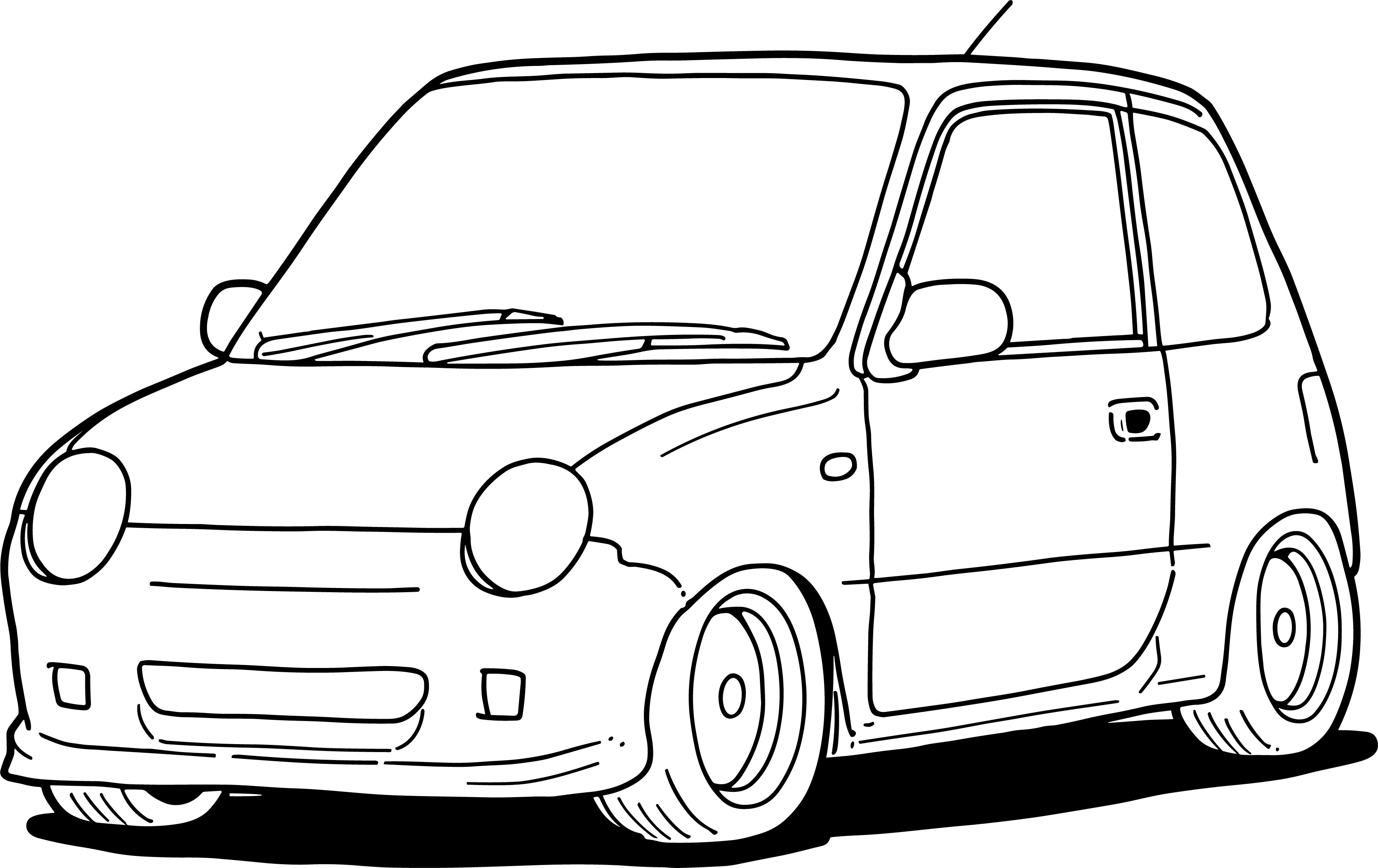Simple drawing of a car