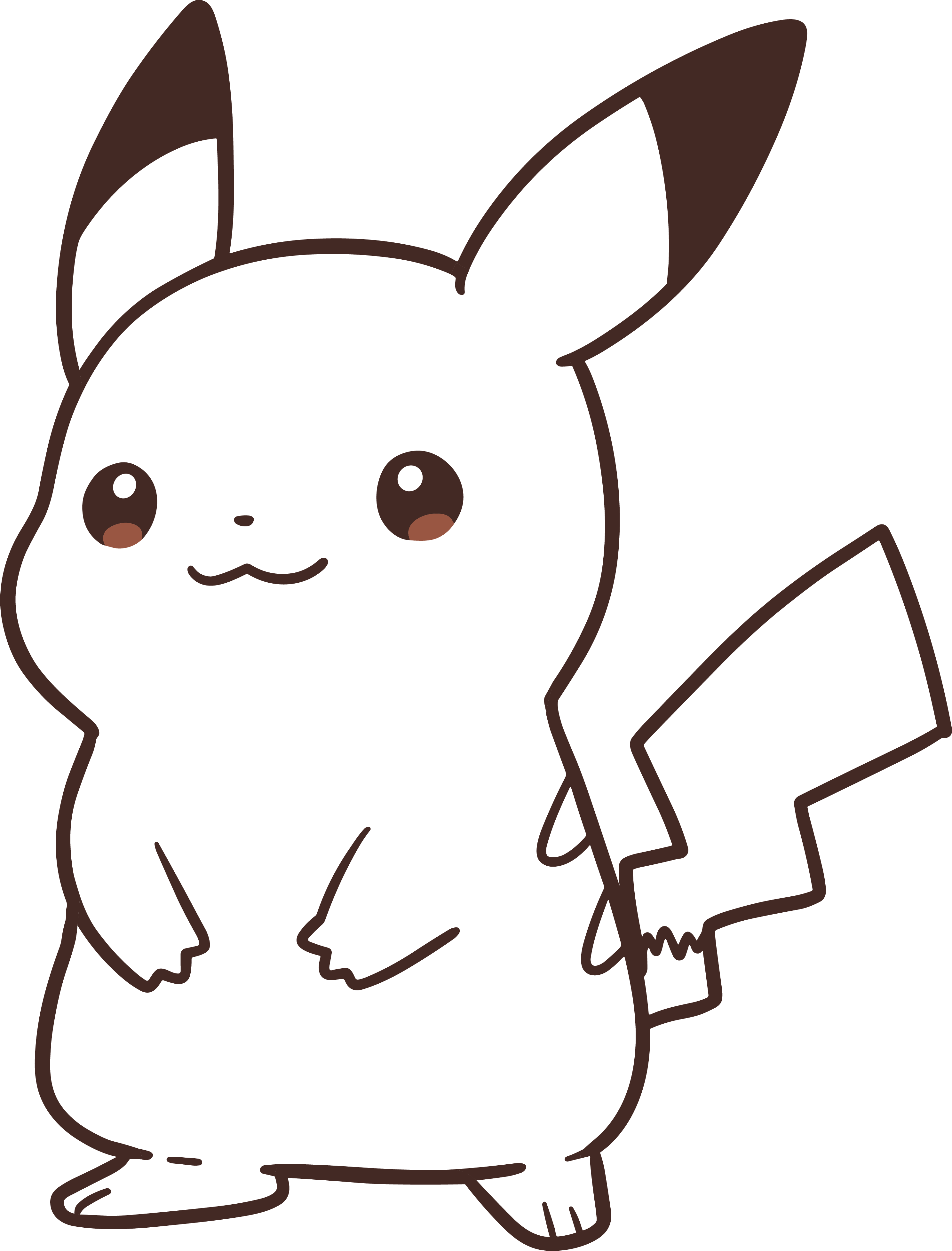 Pikachu simple drawing