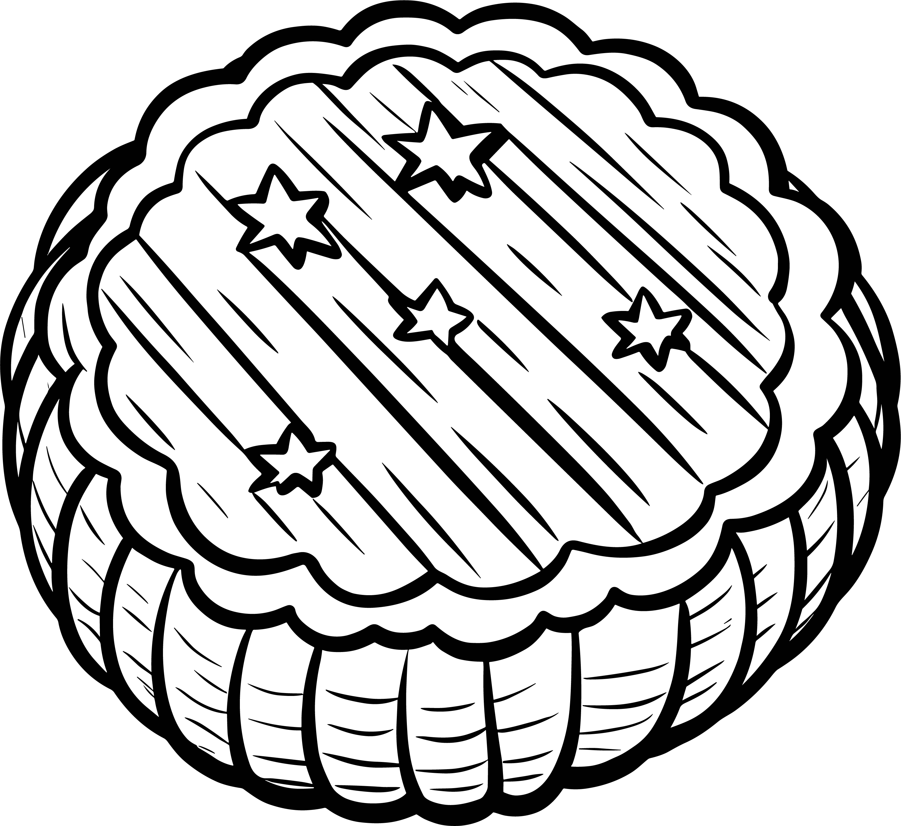 Simple drawing of a mooncake