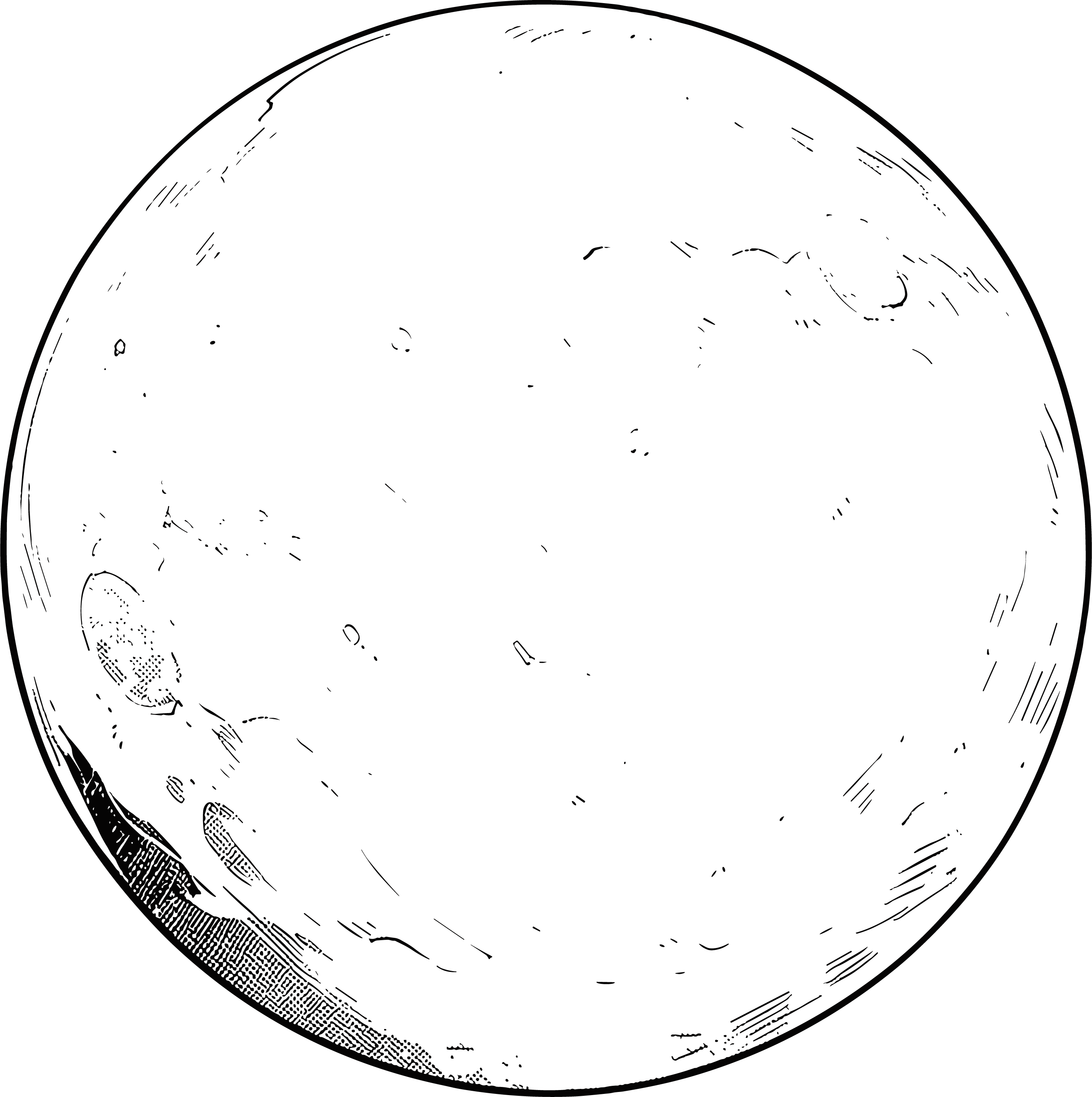 Simple drawing of the moon