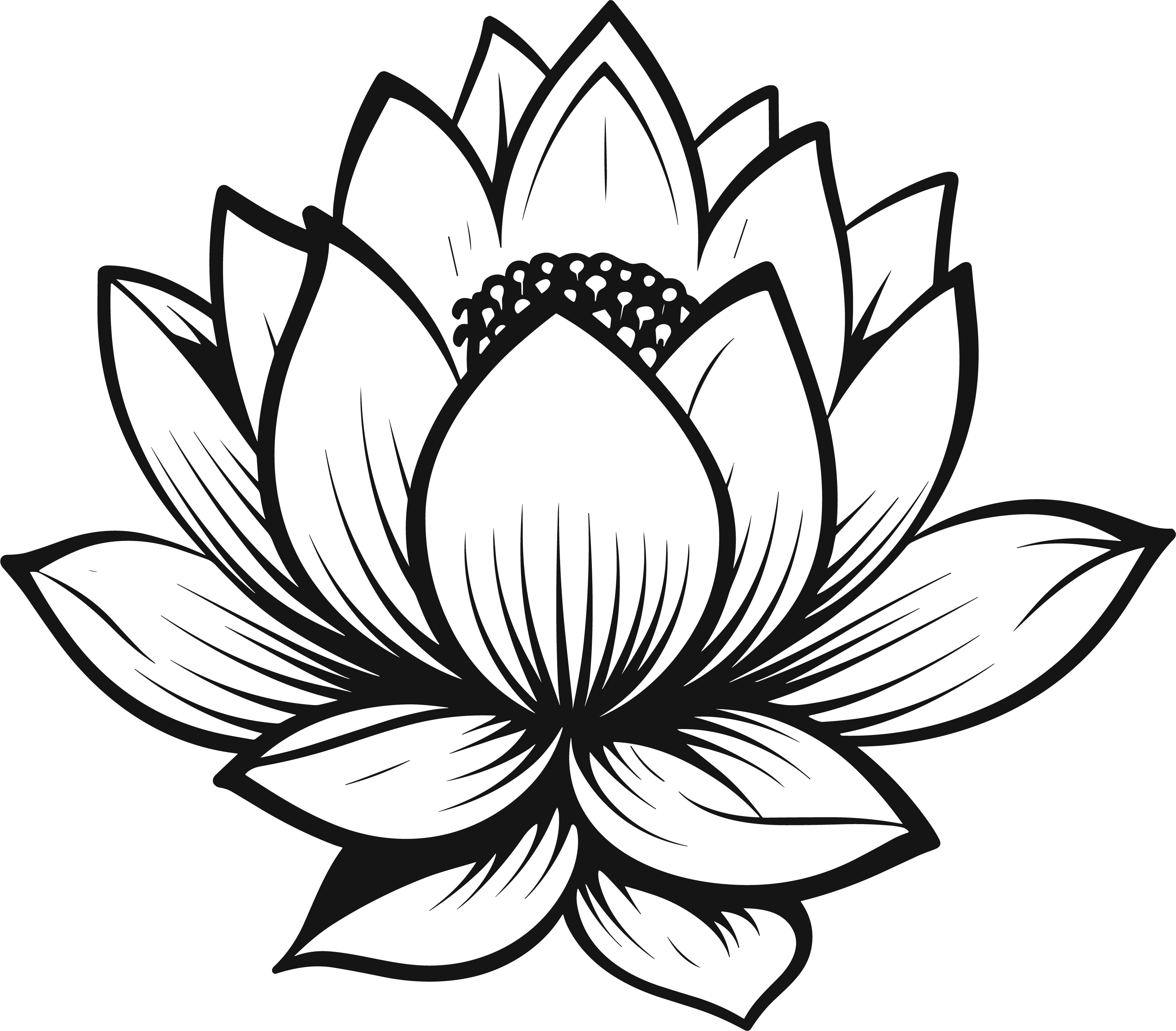 Collection of Simple Drawings of Lotus Flowers