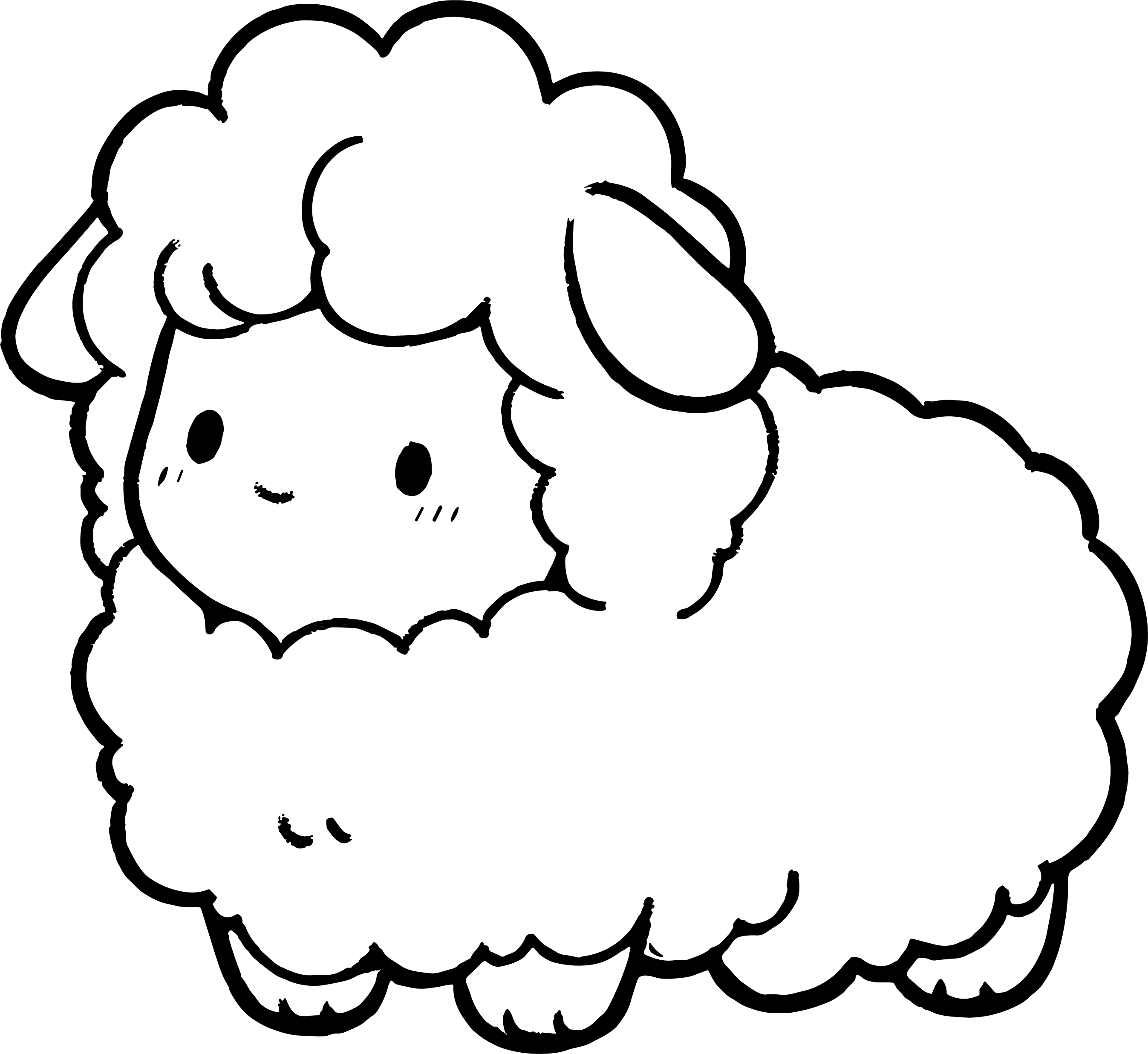 Simple drawing of a sheep