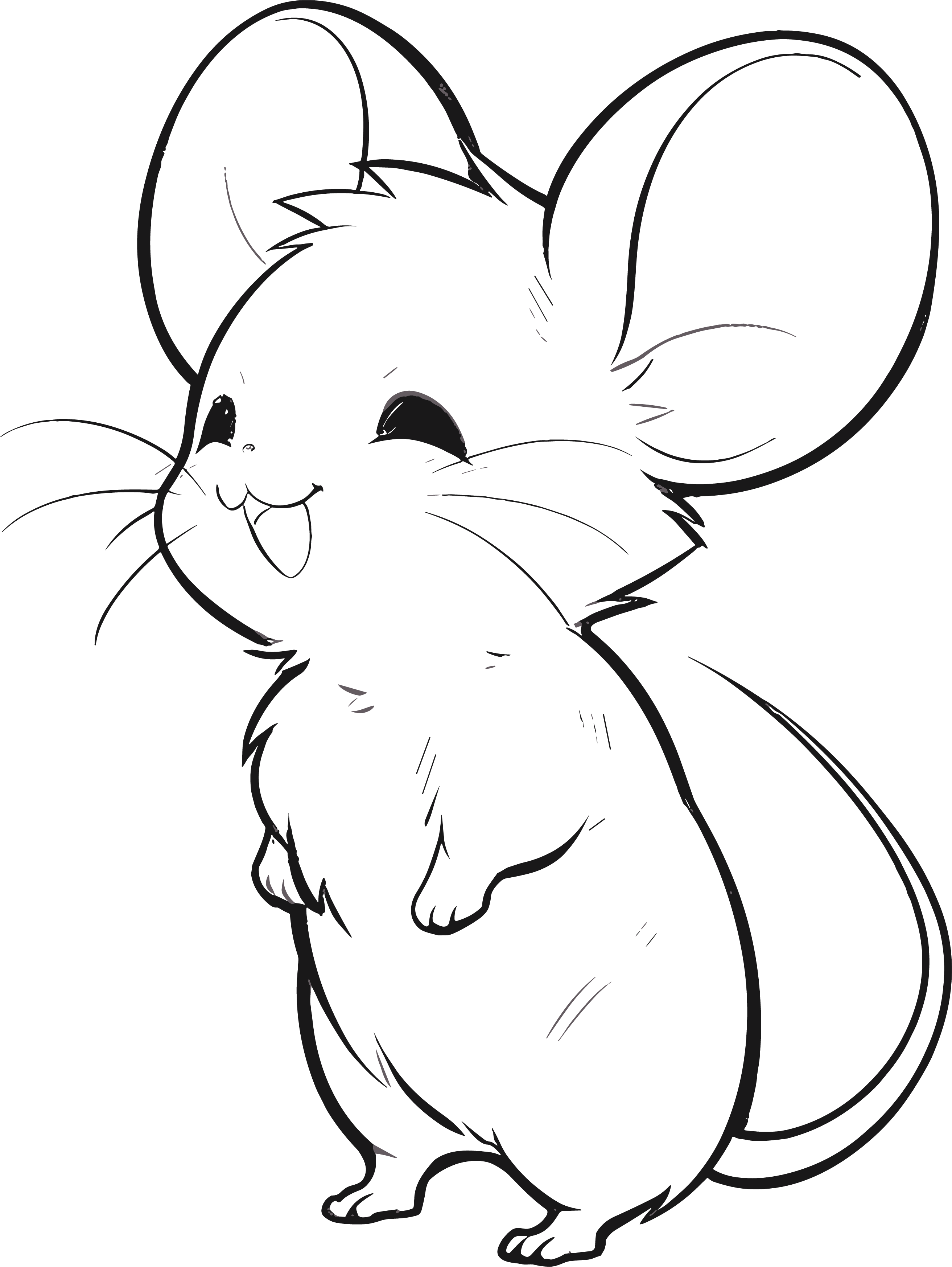 Simple Drawing of a Little Mouse
