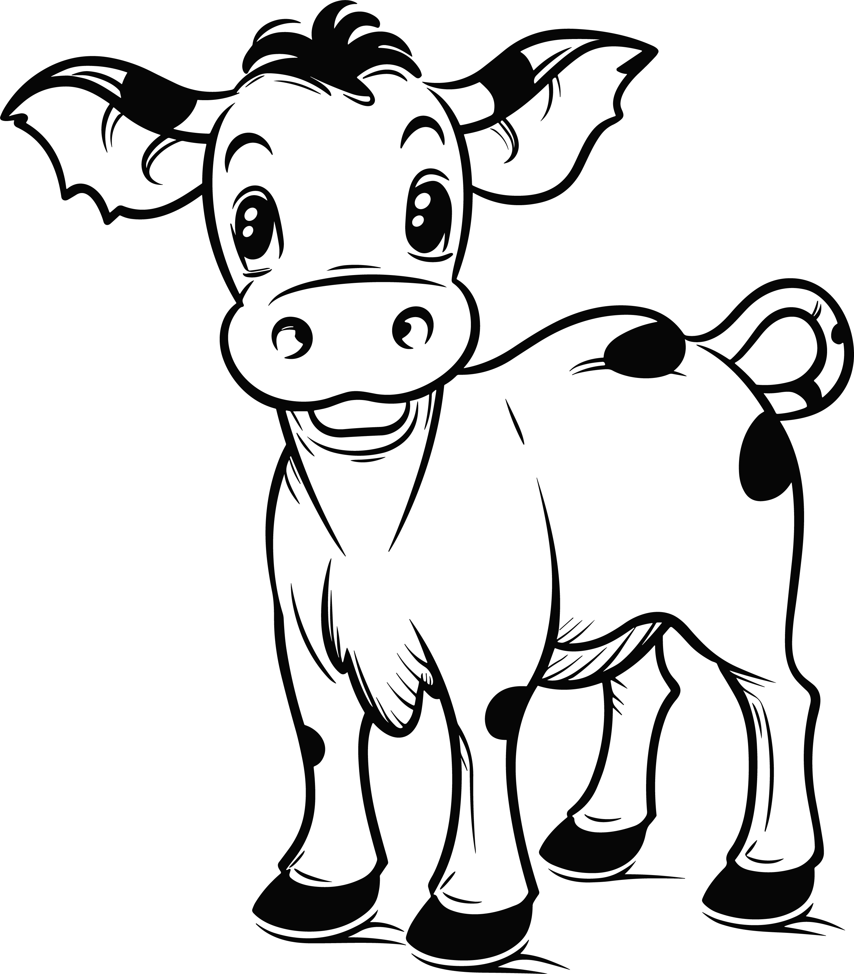 Simple Drawing of a Calf