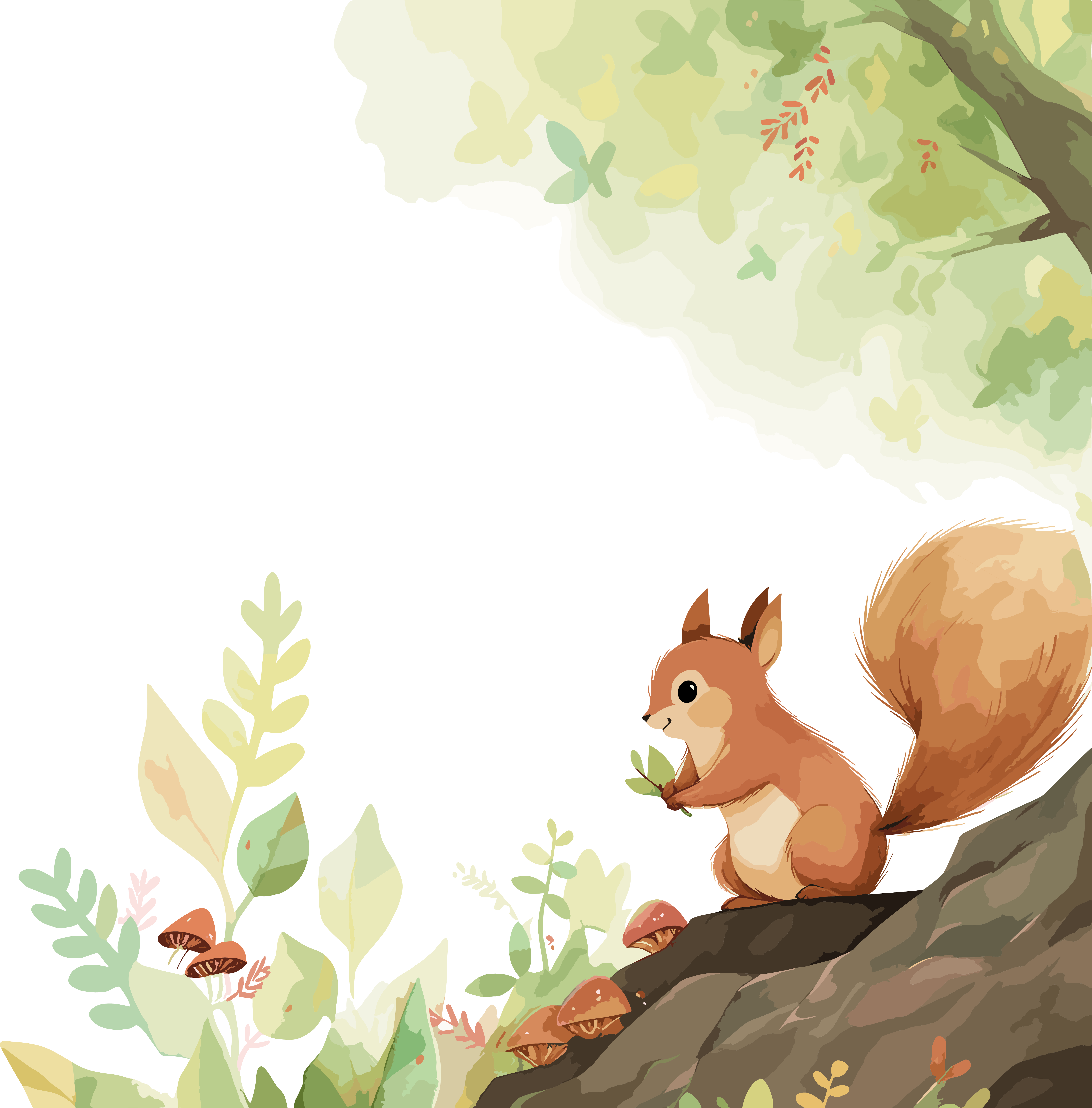 Cartoon Squirrel Creative Design Elements