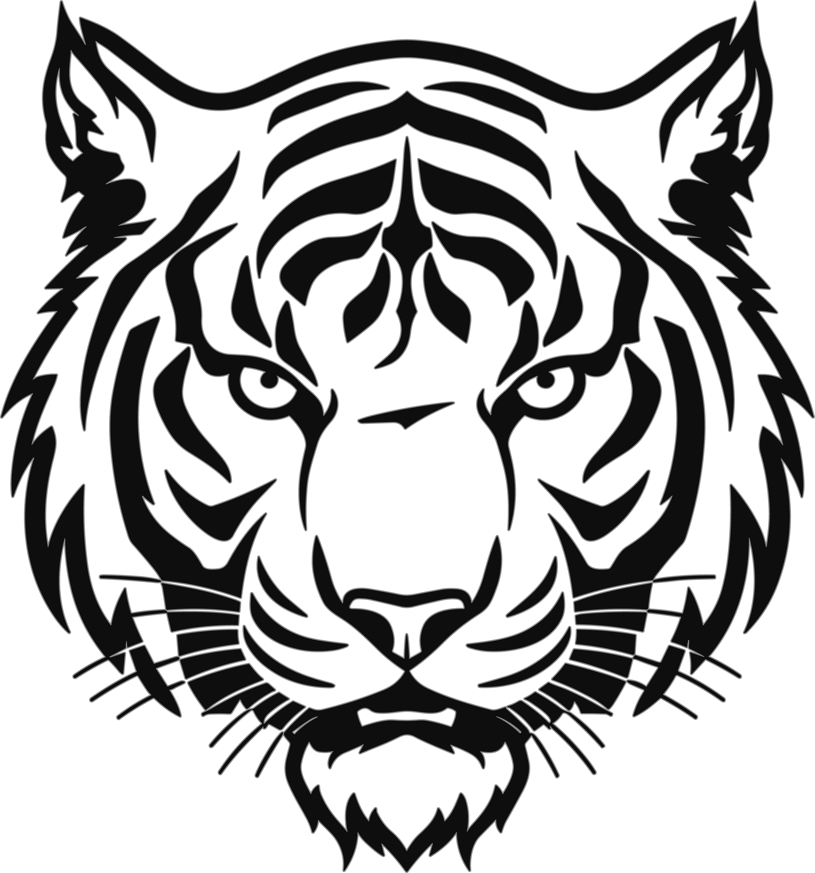 Tiger head doodle
