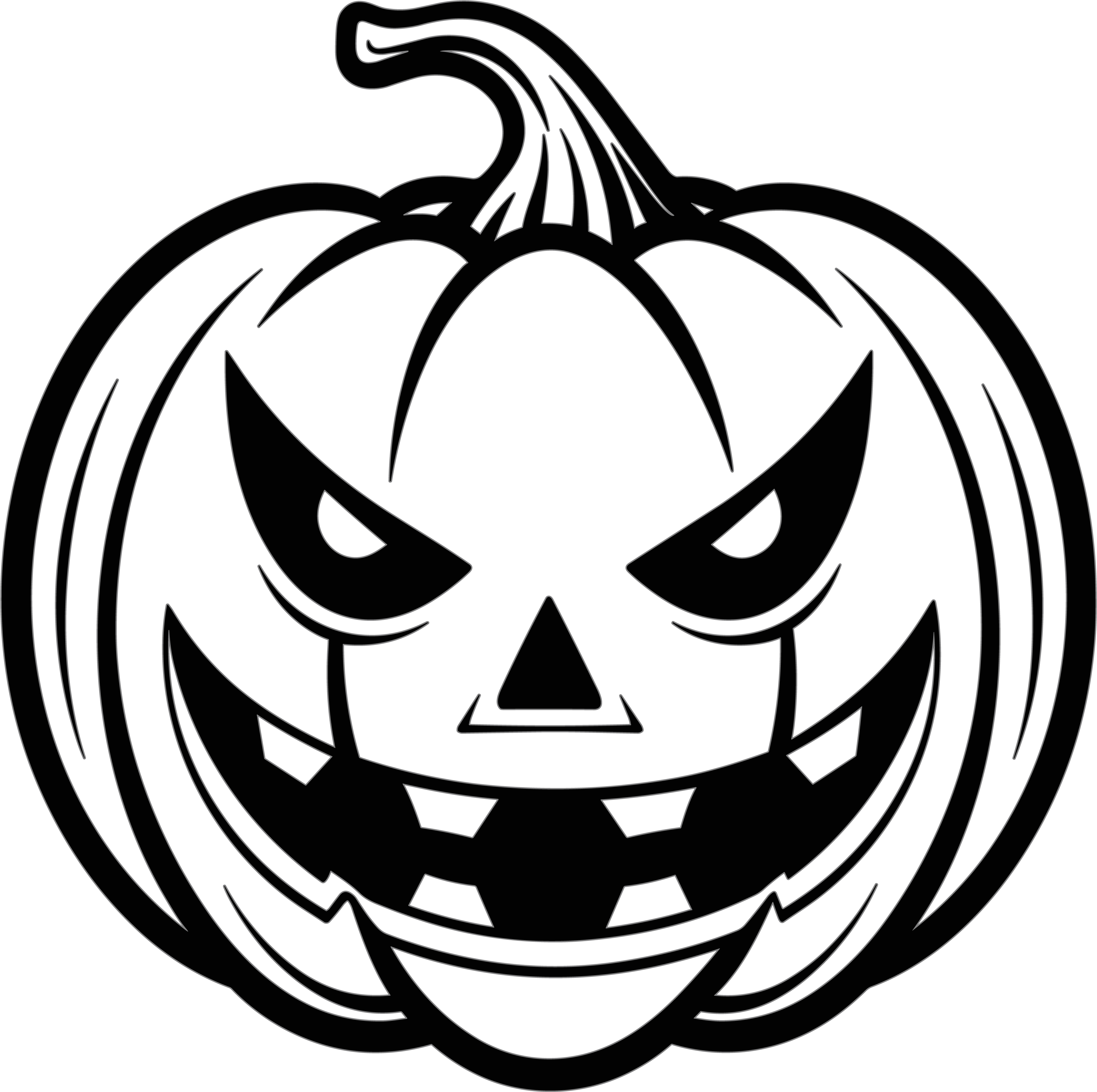 Halloween pumpkin doodle