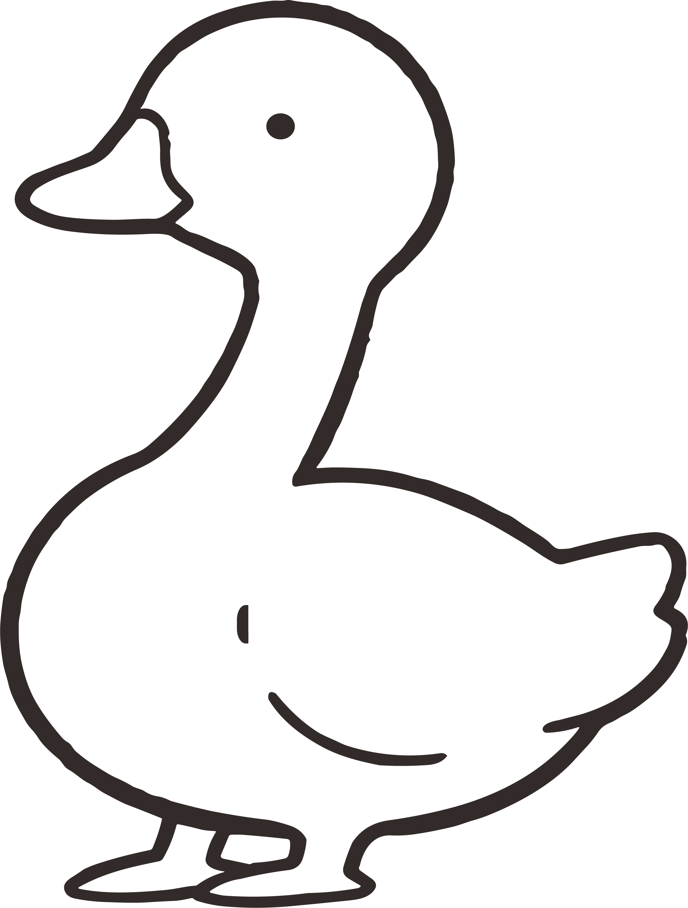 Simple drawing of a goose