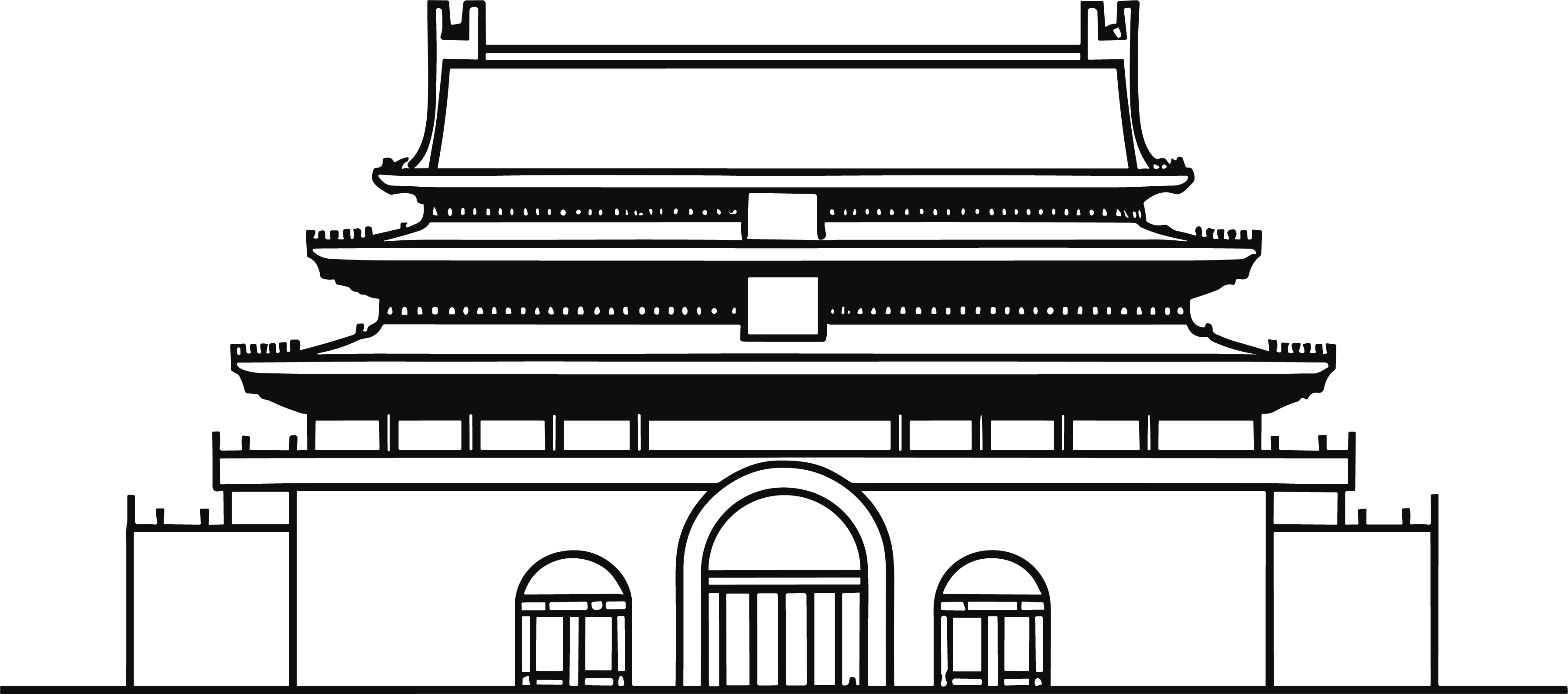 Simple drawing of Tiananmen Gate