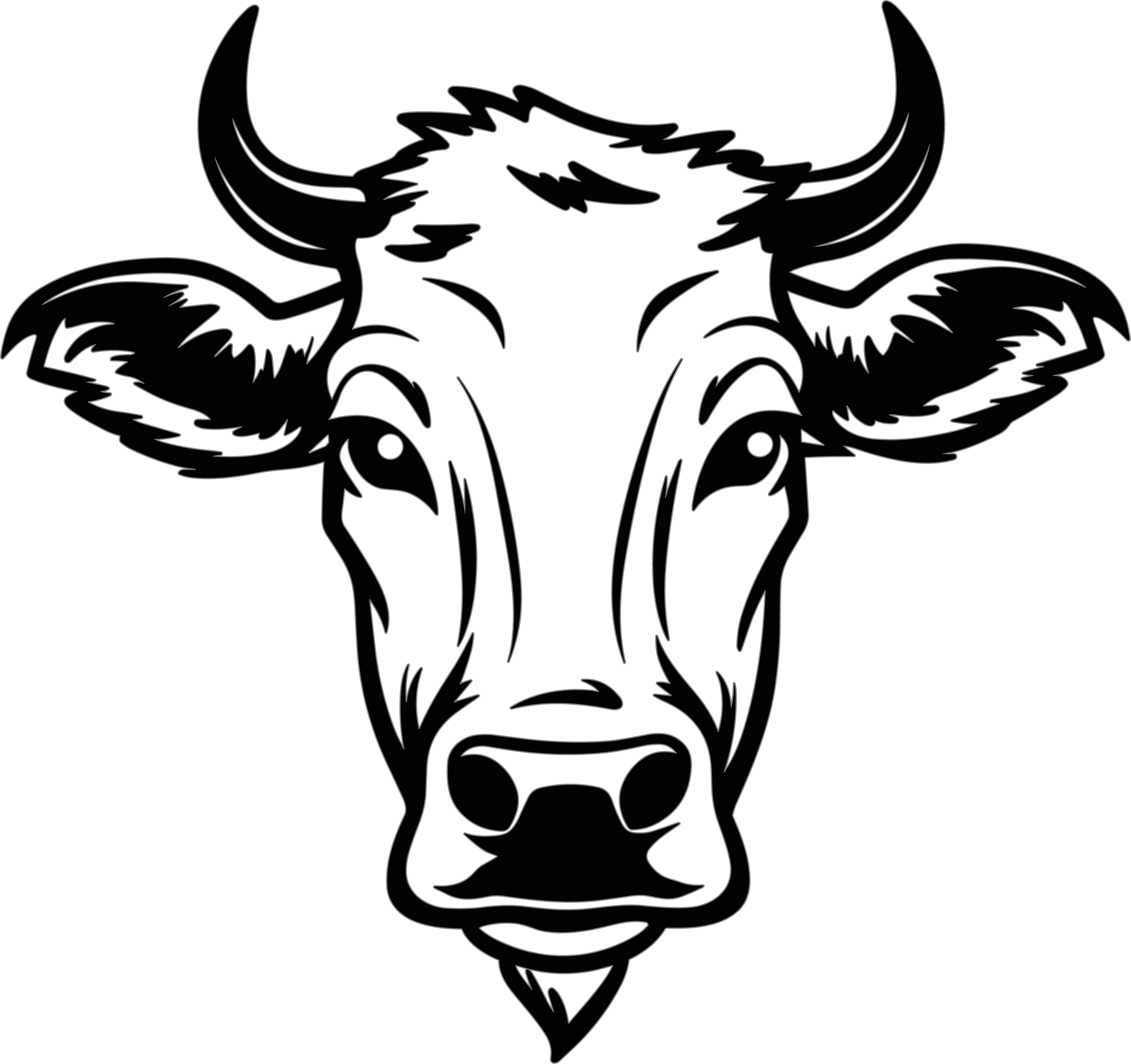 Bull head simple drawing