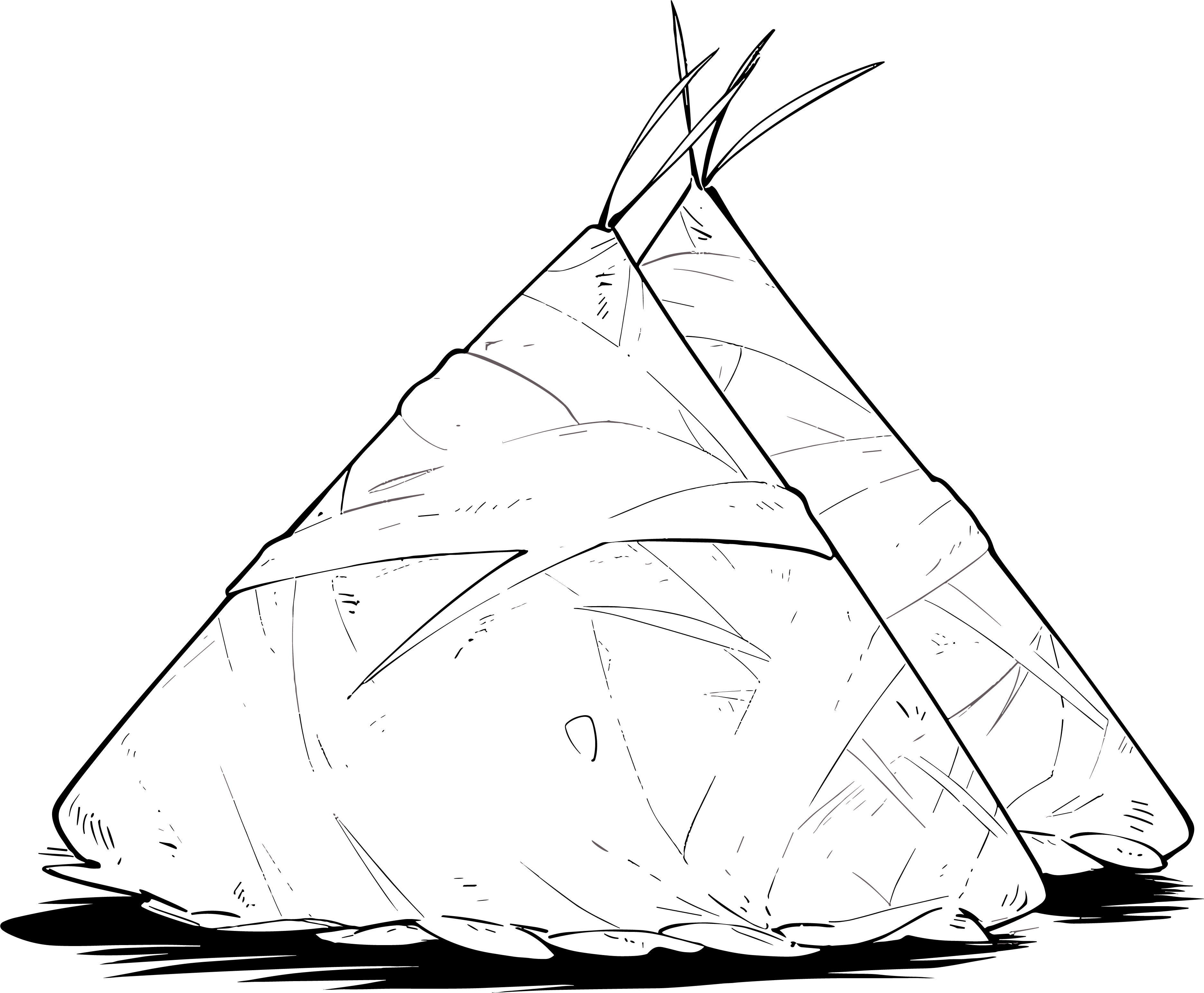 Simple line drawing of zongzi