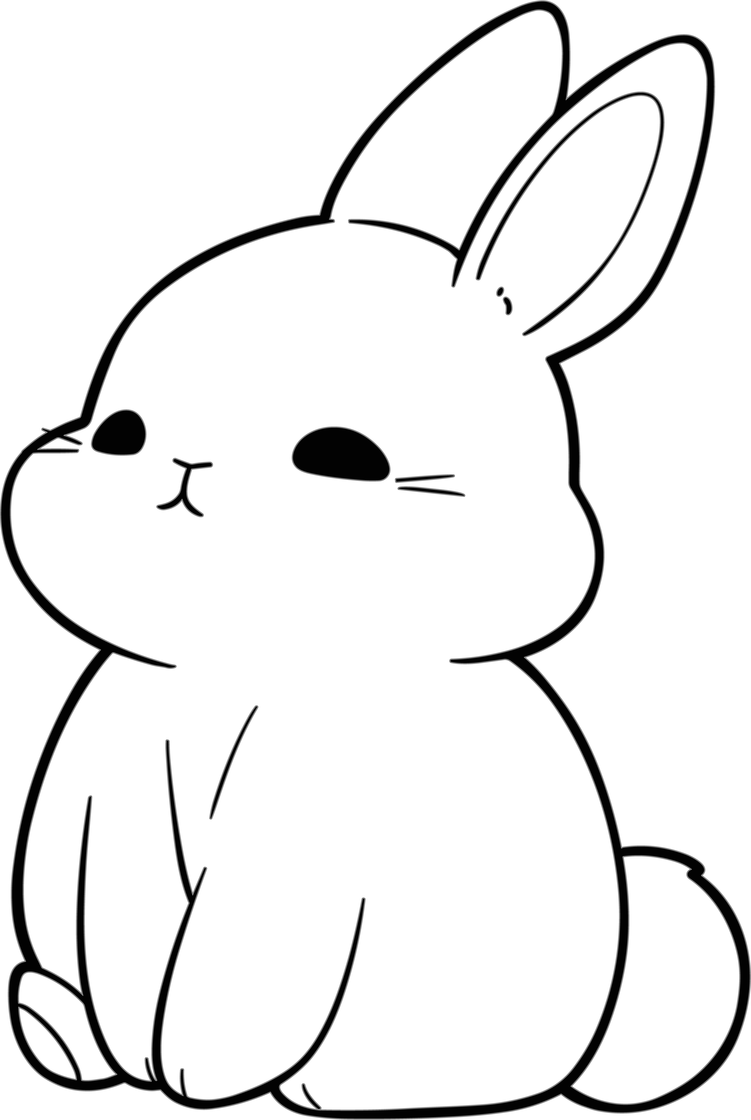 Rabbit doodle New Year 2023