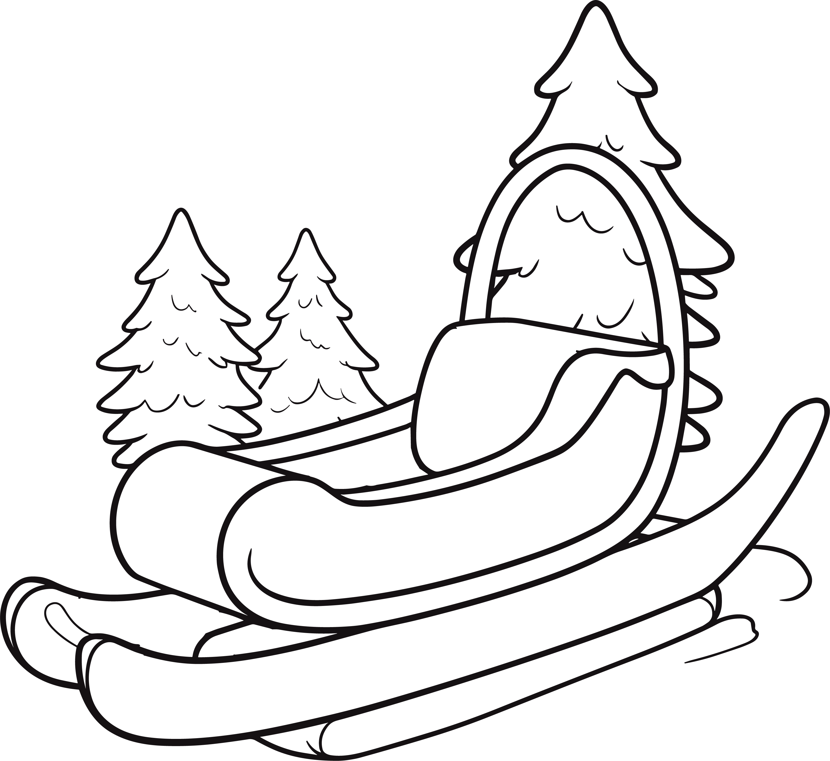 Christmas-themed simple line drawings