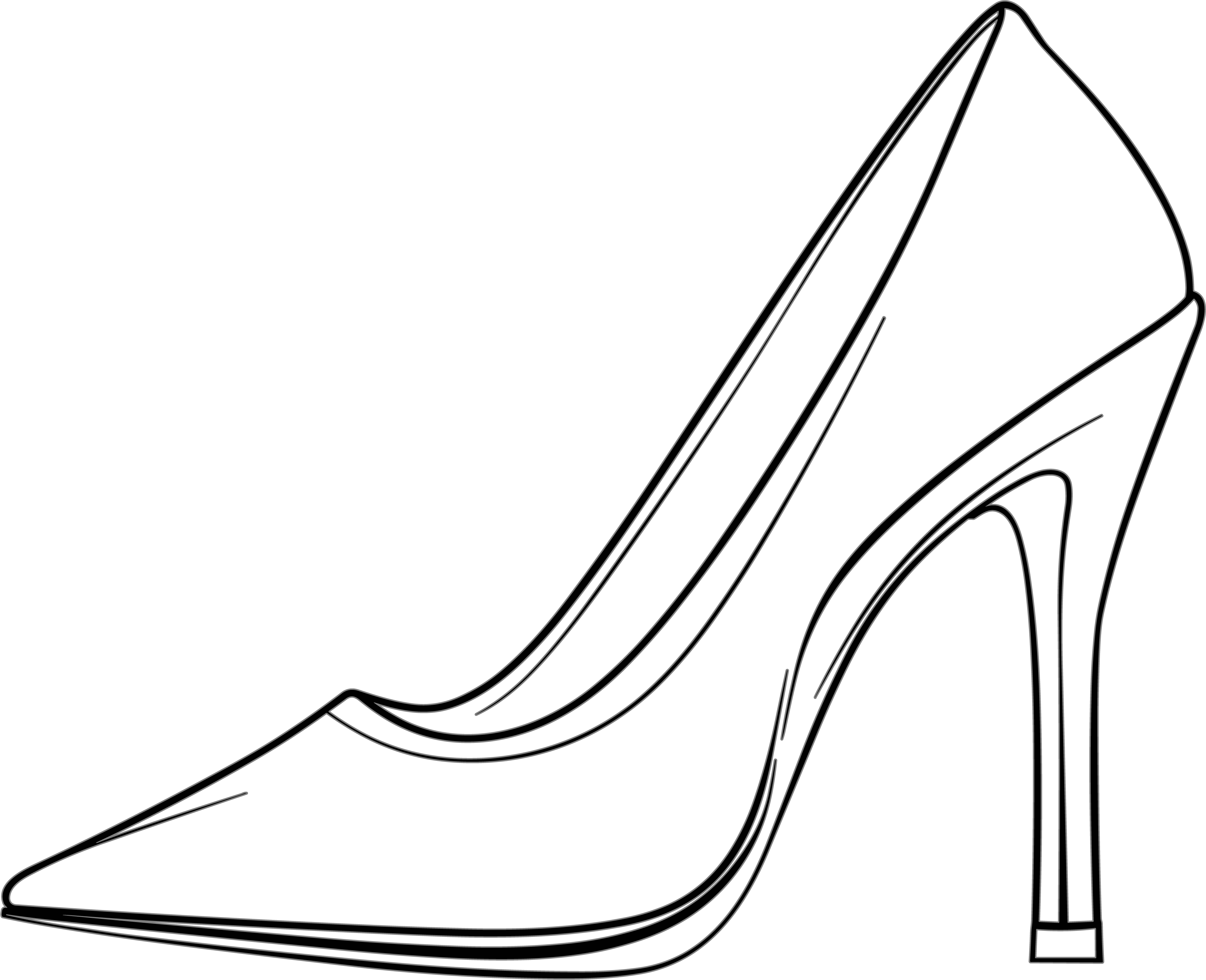 High heel shoe sketch