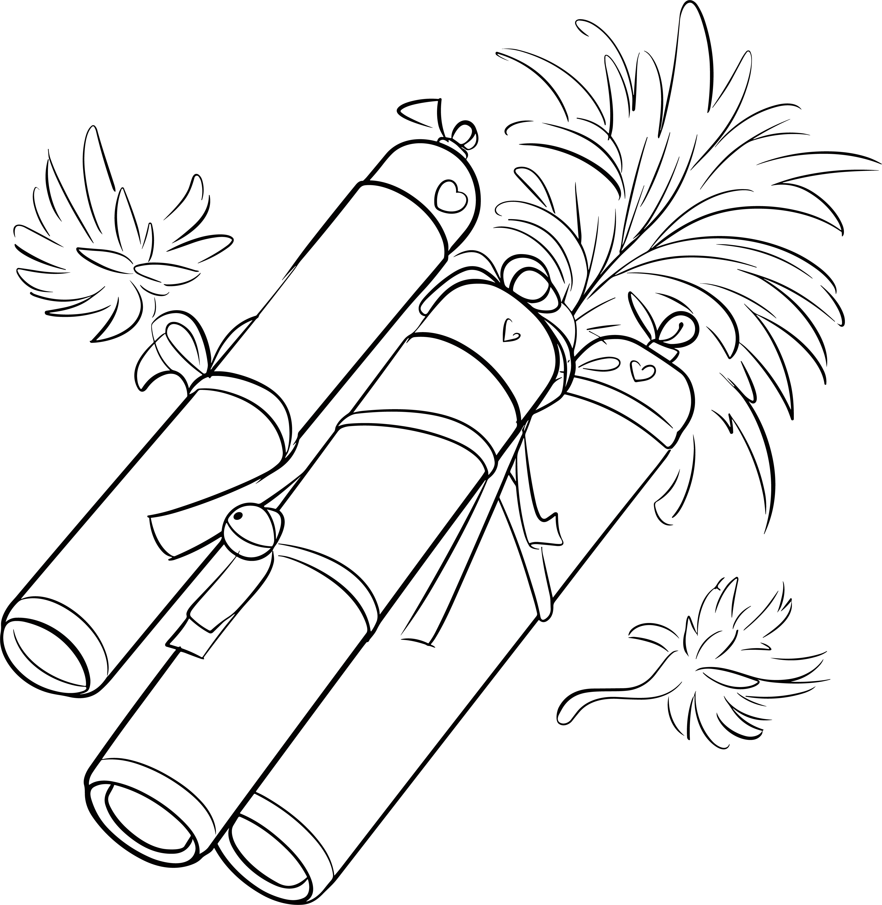 Simple drawing of firecrackers