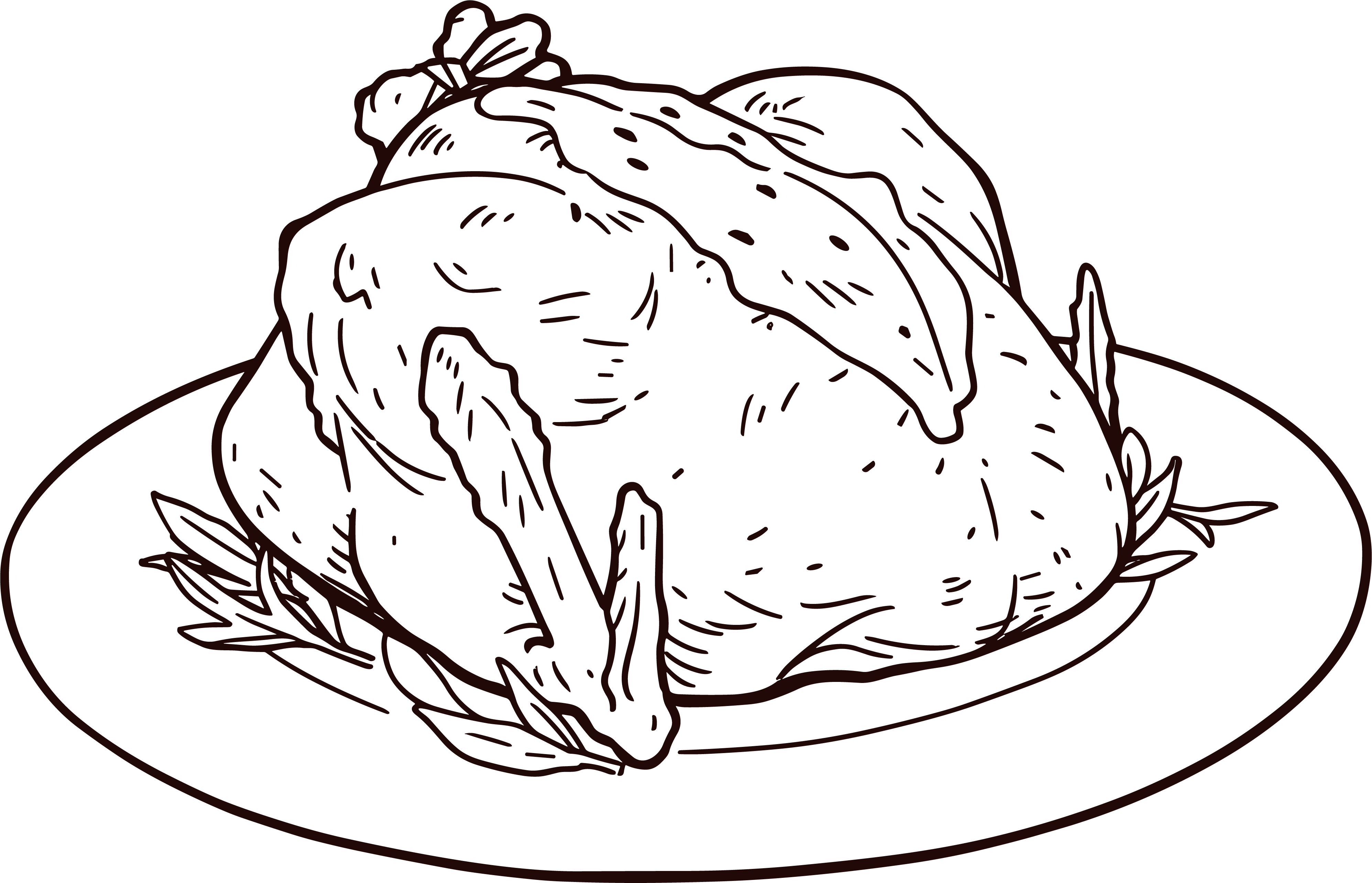 Thanksgiving simple line drawing