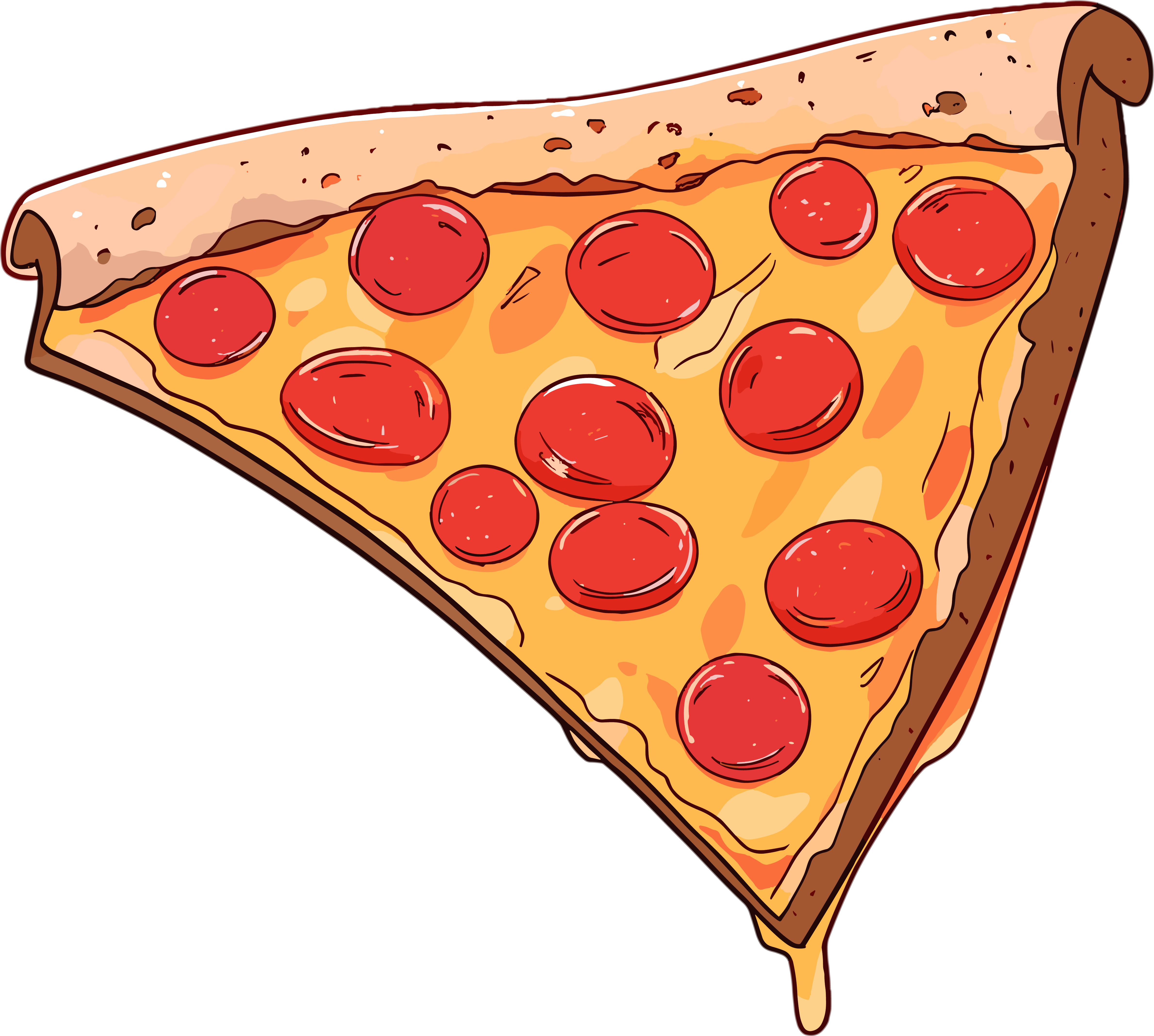 Pizza creative food design elements