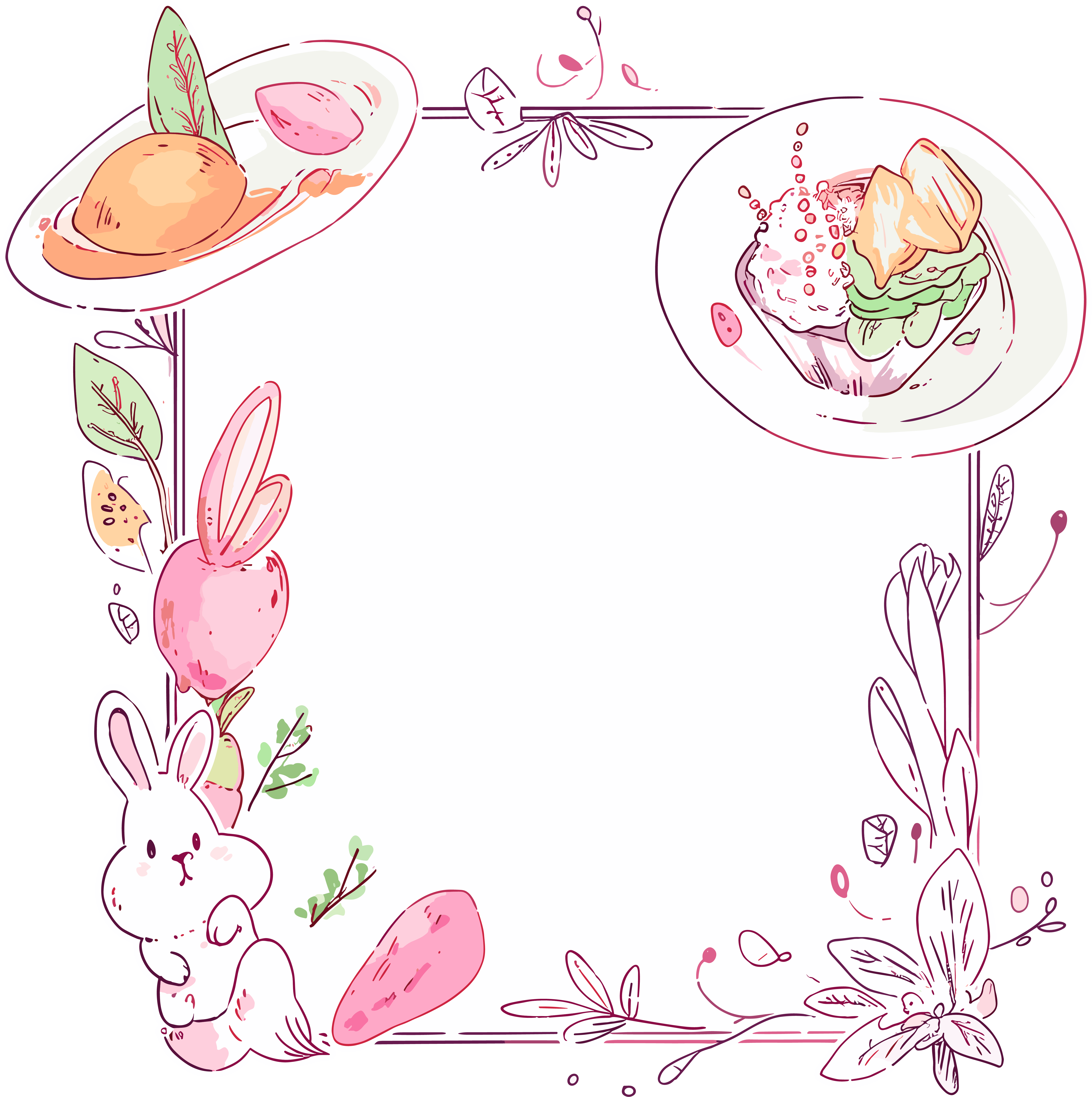 High-definition graphic design elements for the menu