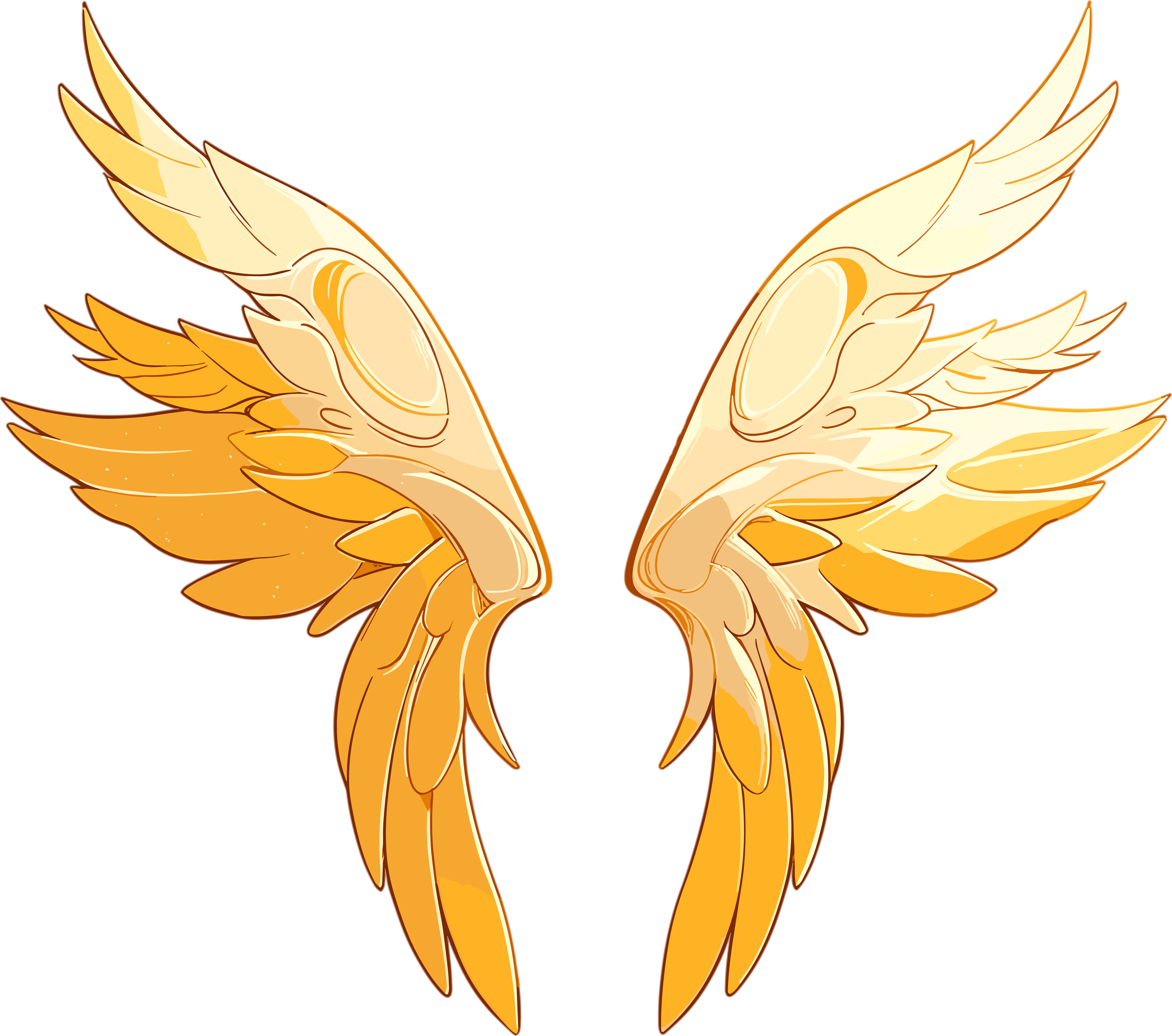 Golden Wing Pattern Material