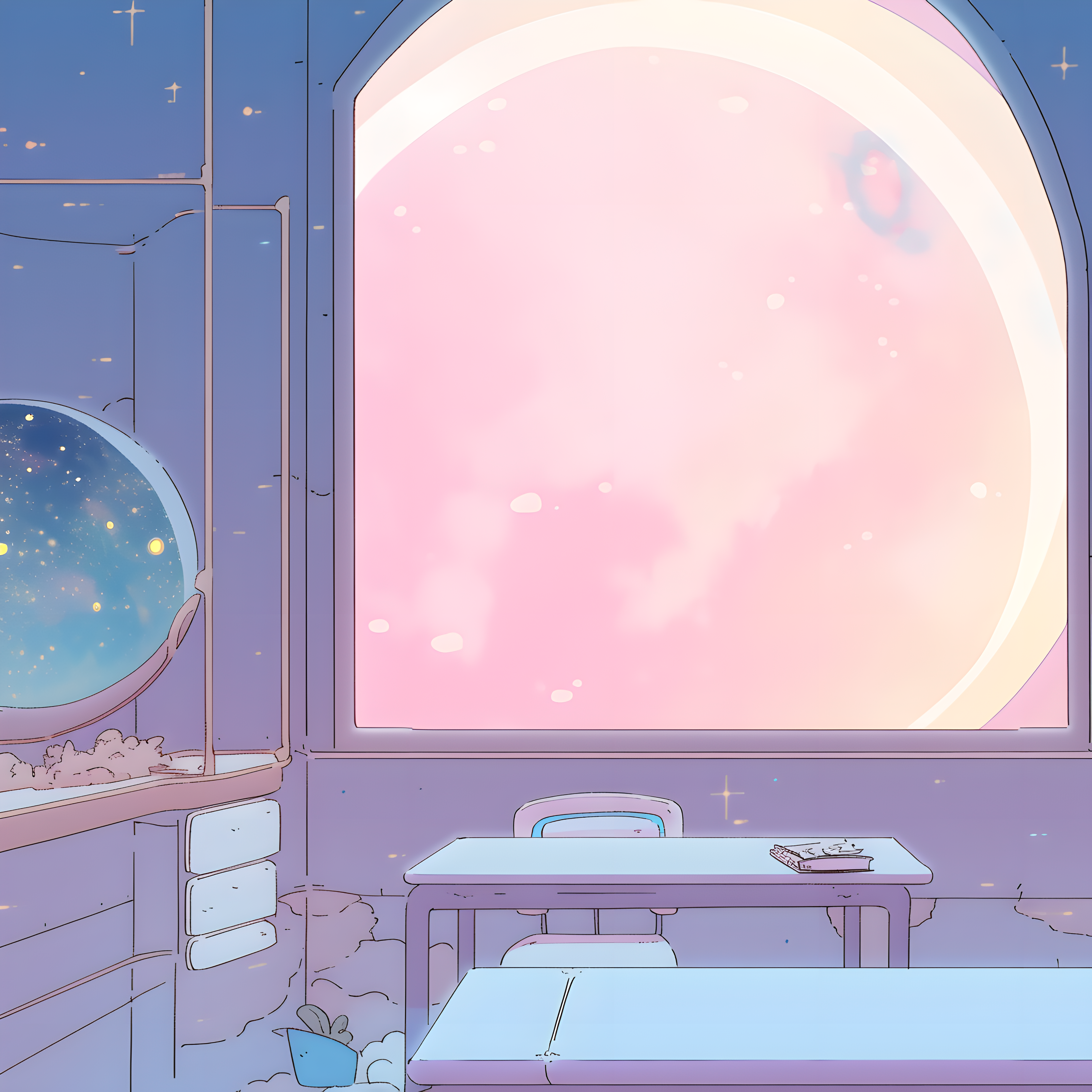 Science fiction background illustration design materials