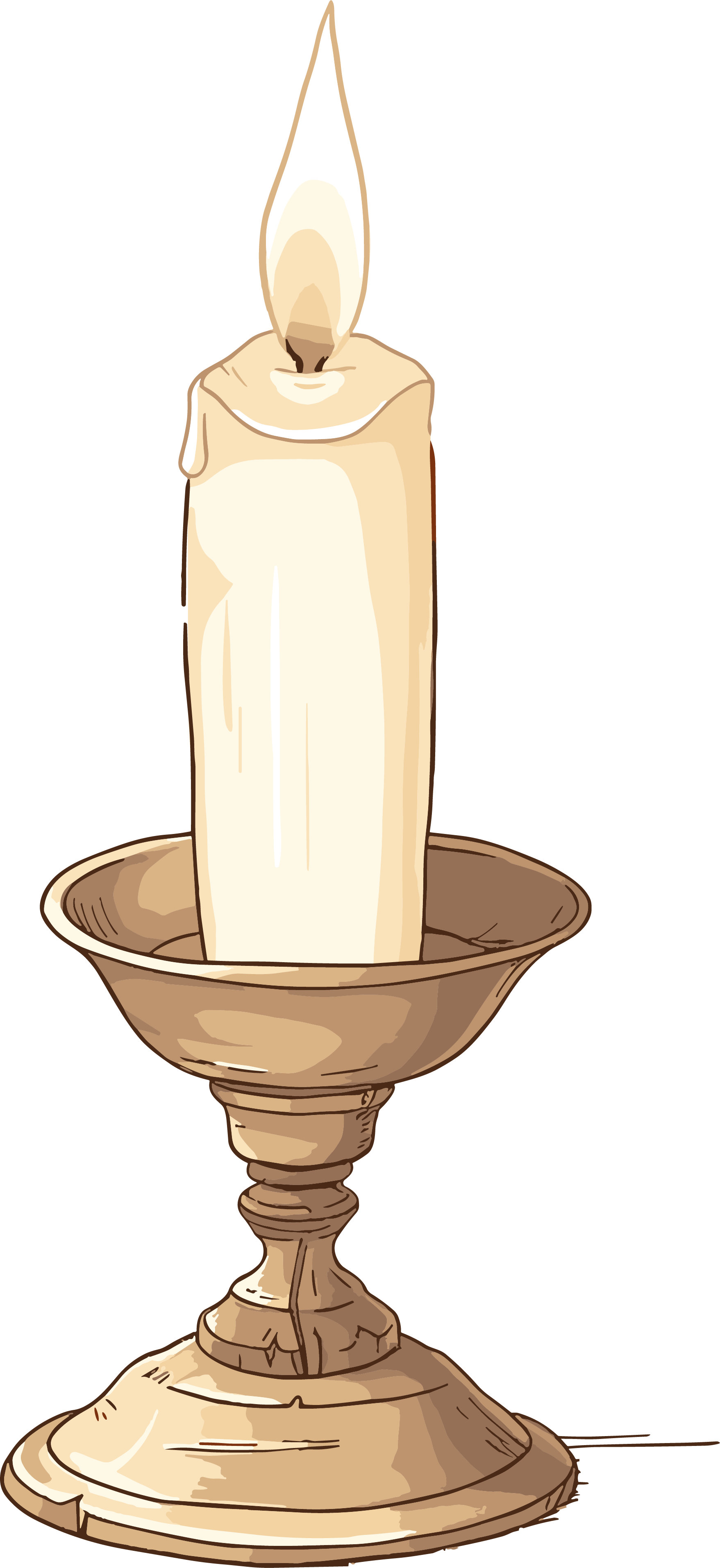 Candle lamp simple illustration