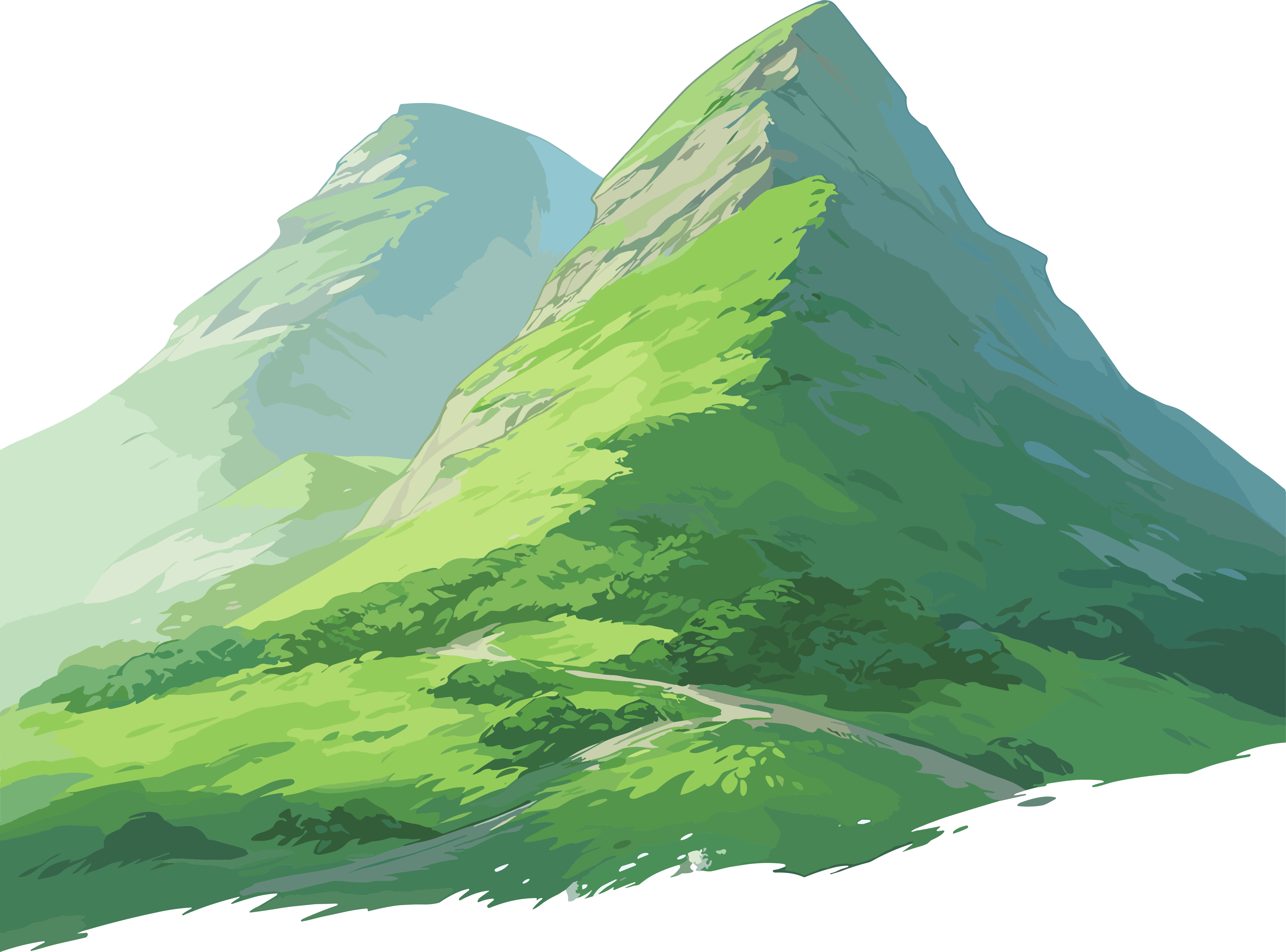 Mountain cartoon transparent background illustration