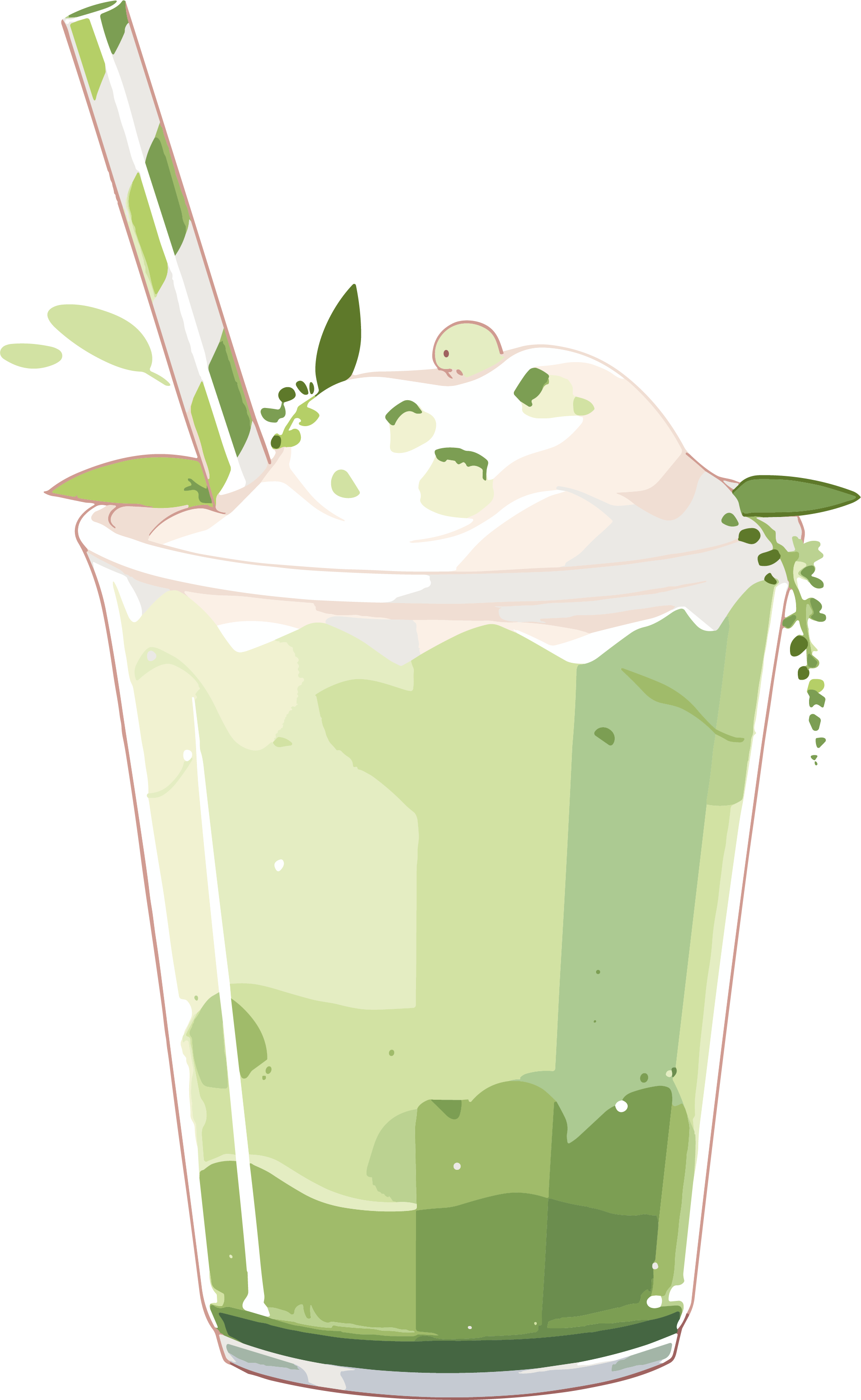 Creative design elements of milk tea