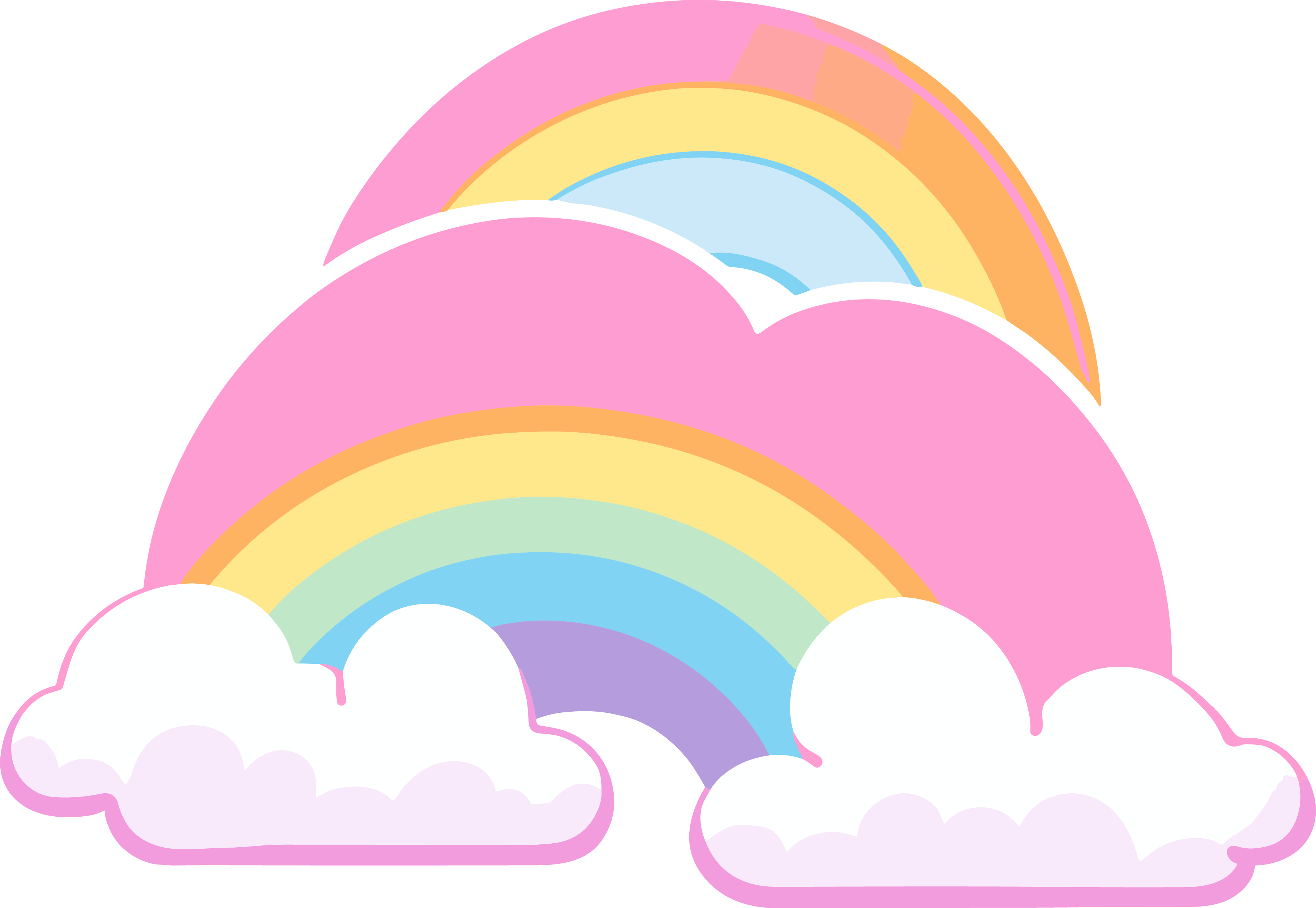 Cartoon rainbow commercial illustration