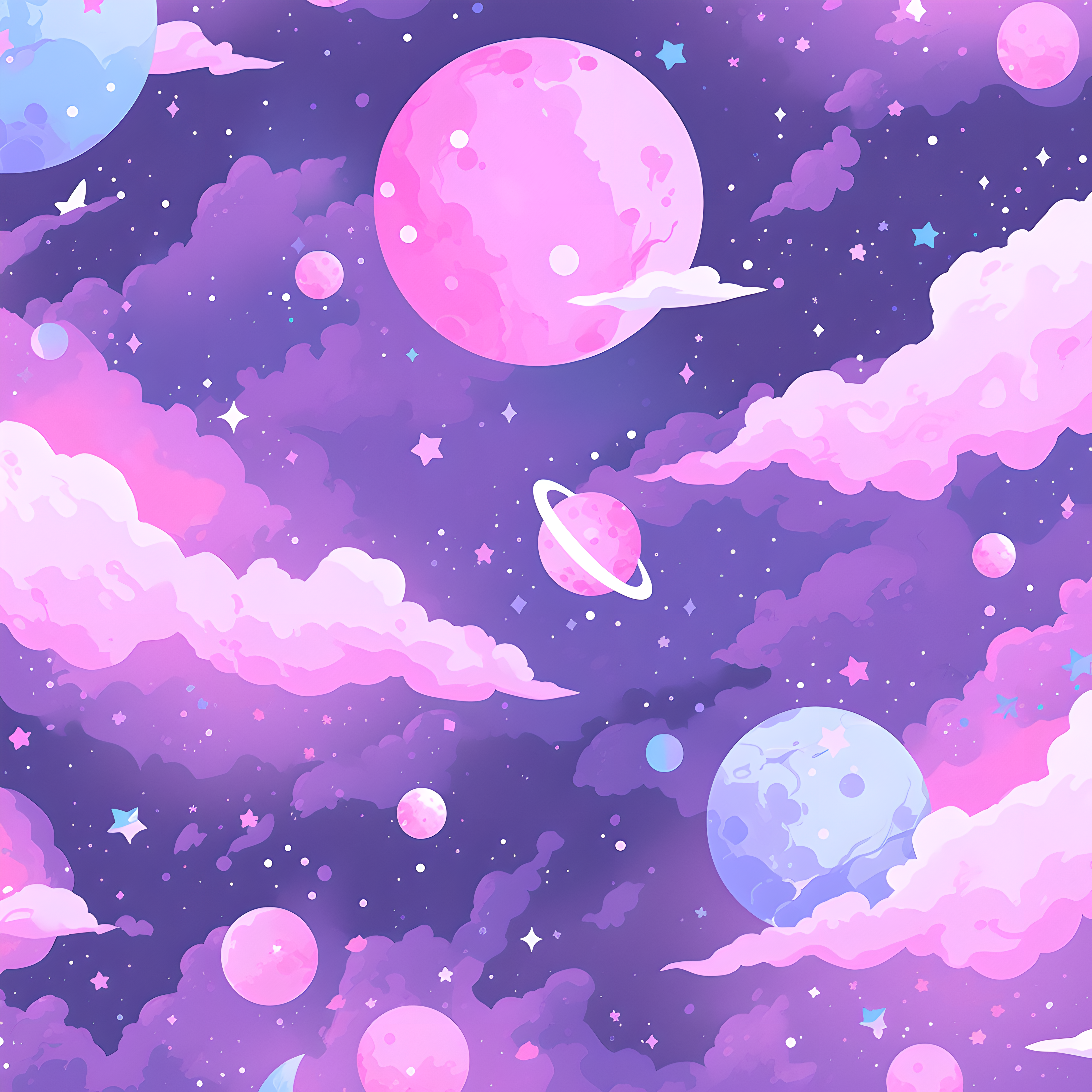 Flat illustration of a space background