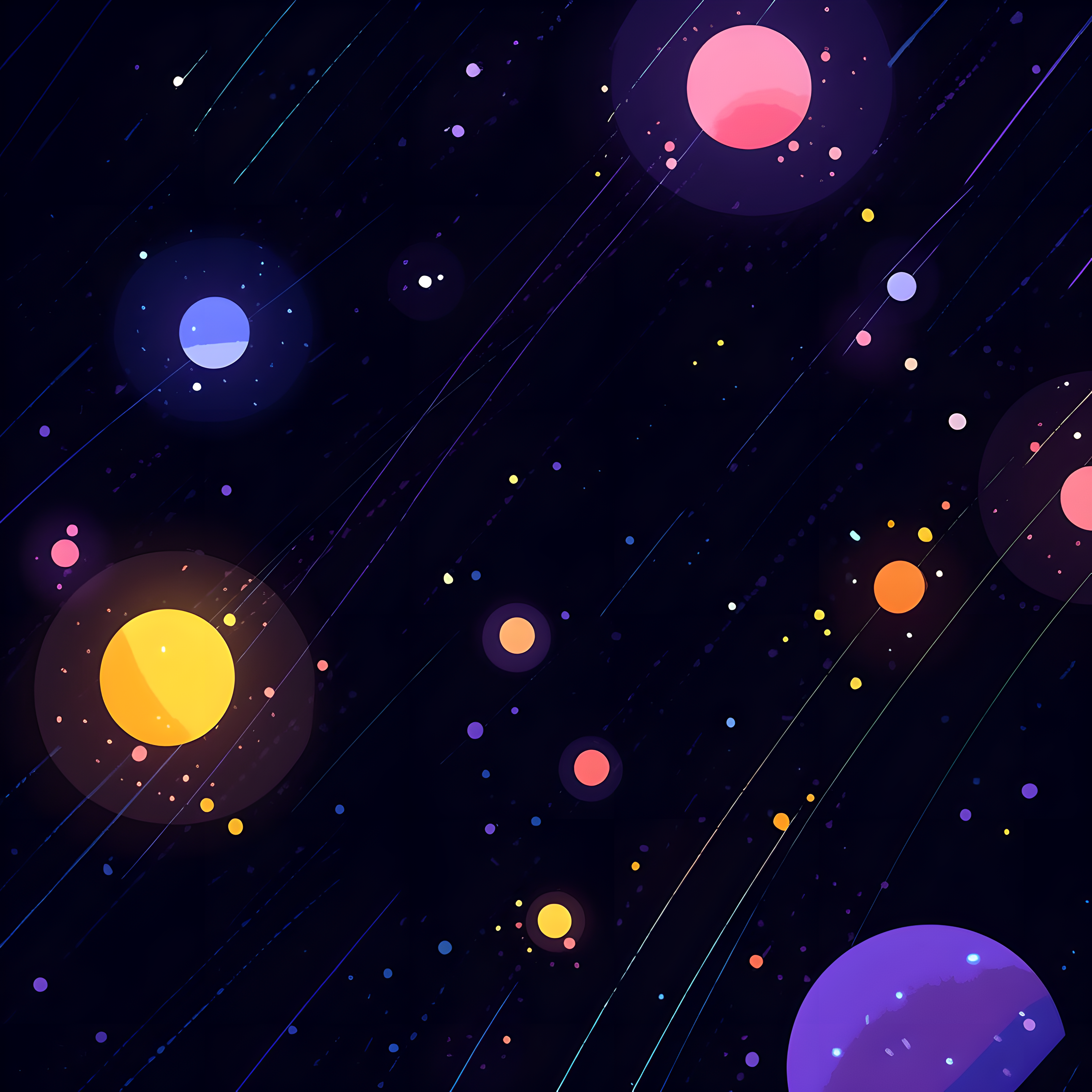Space background graphic elements