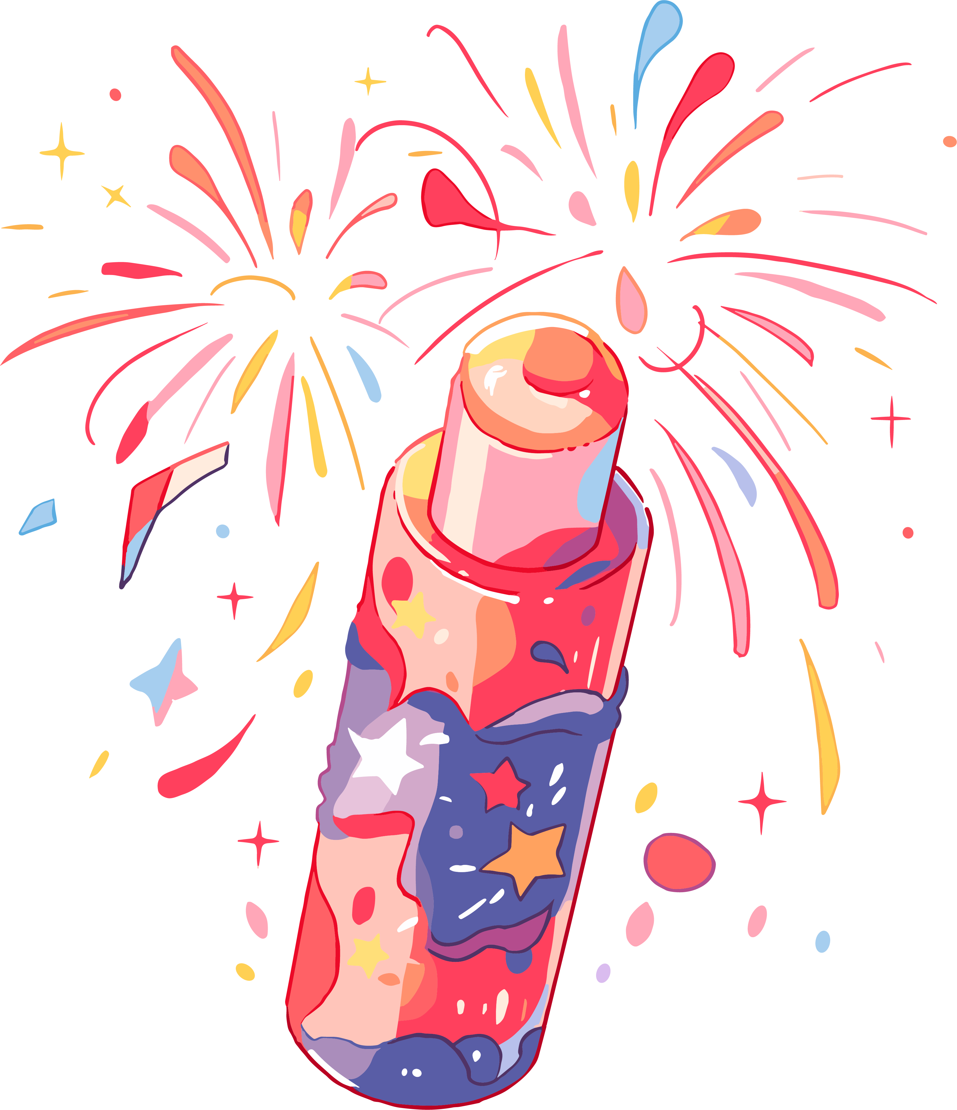 Firecracker commercial design illustration