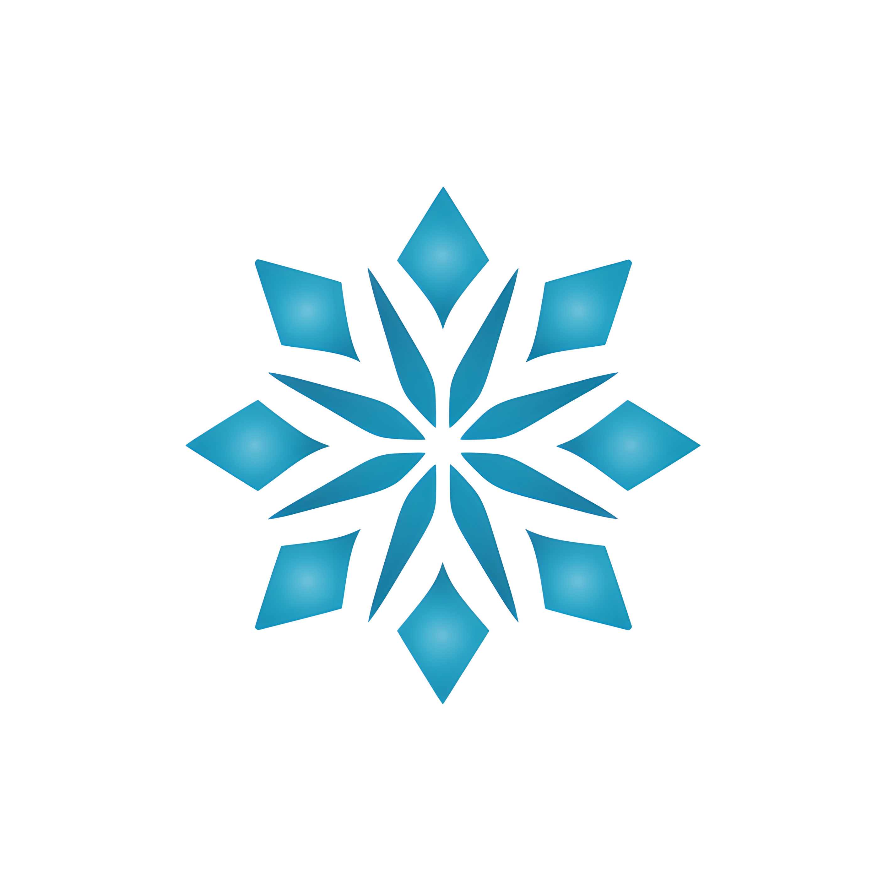 Creative illustration design of snowflake icon