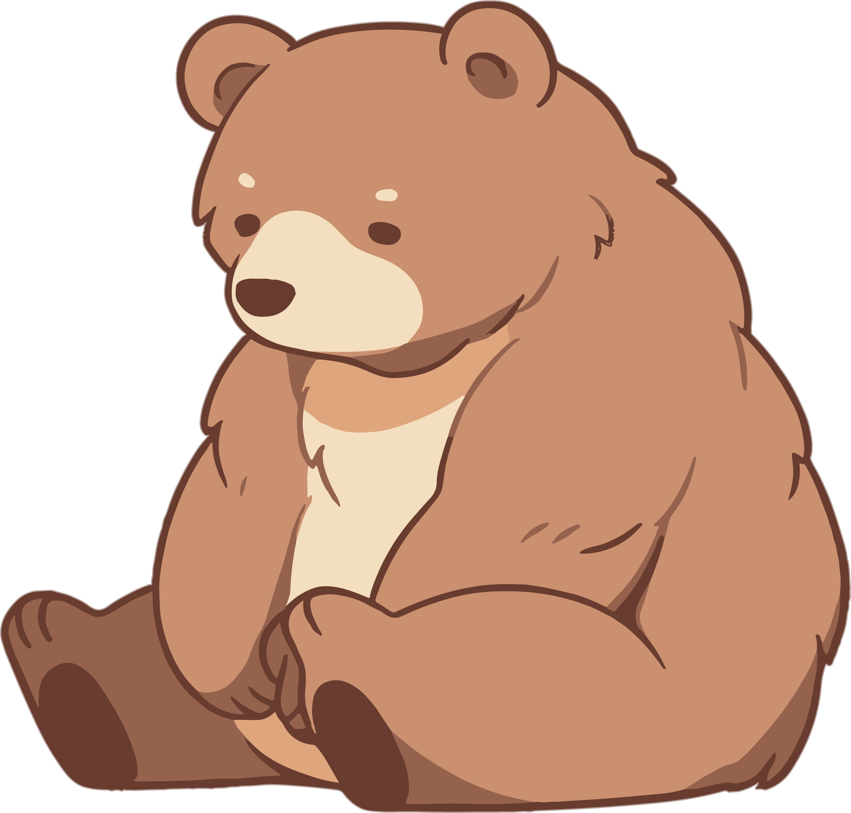 Cute cartoon bear illustration