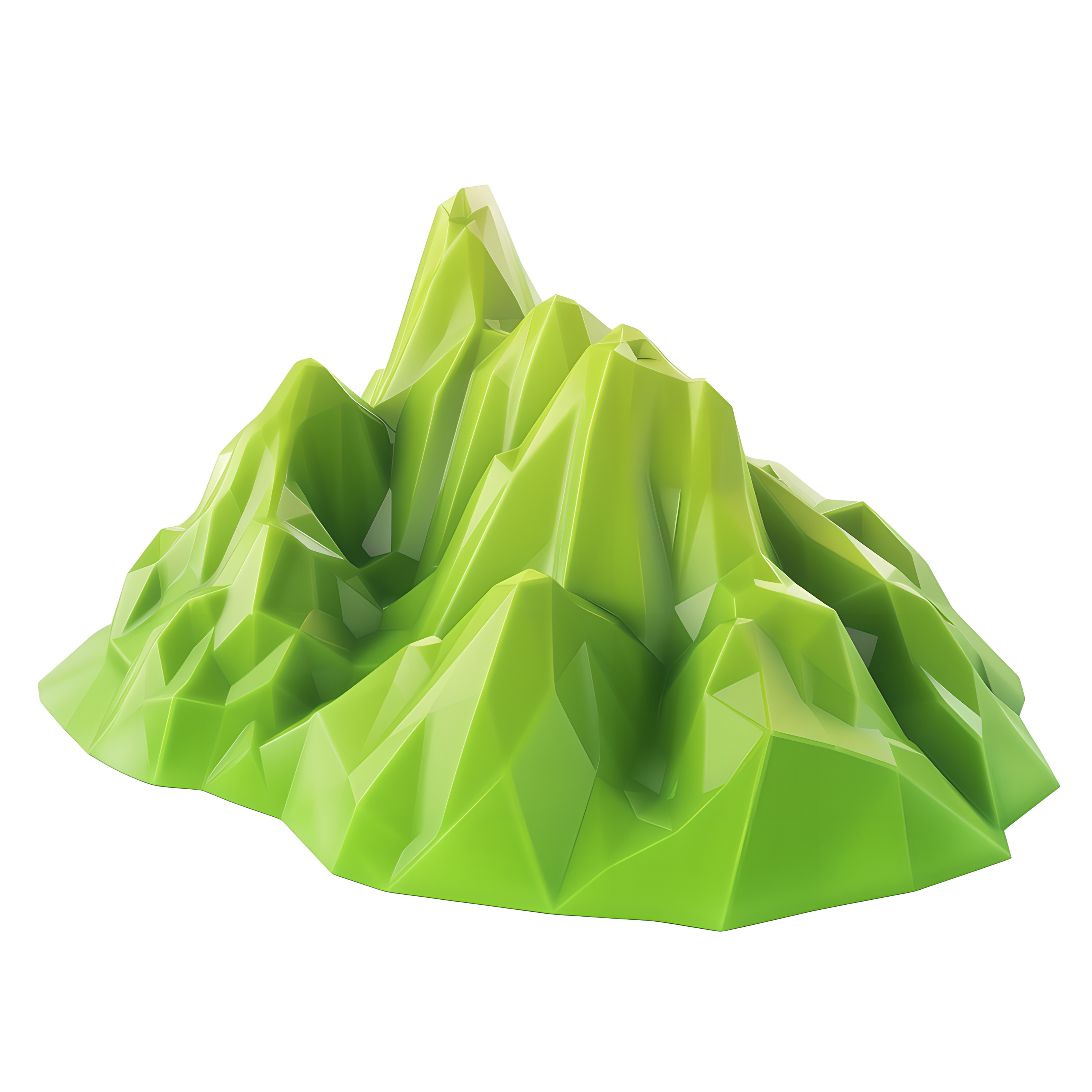 Mountain peak flat illustration