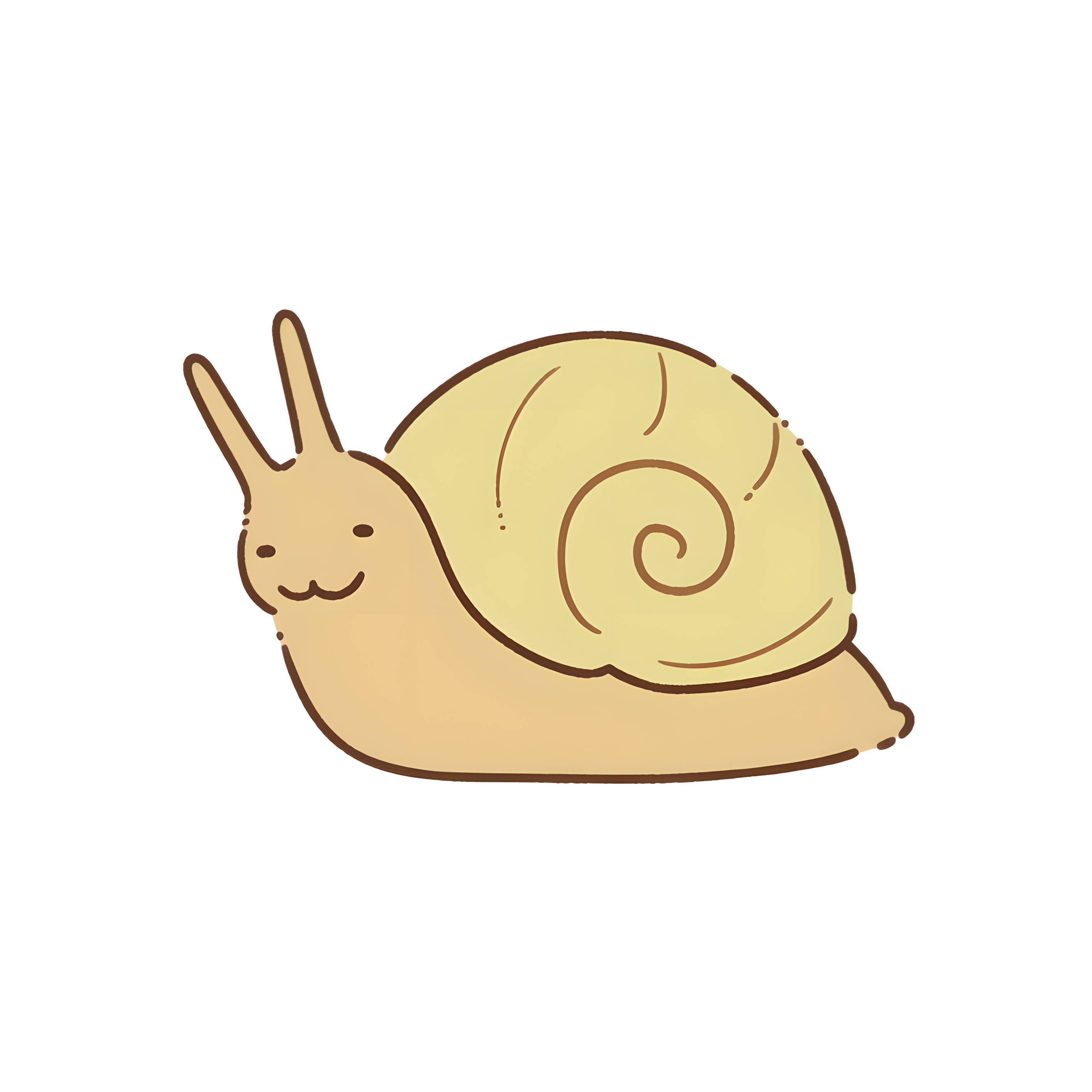 Snail cartoon hand-drawn illustration