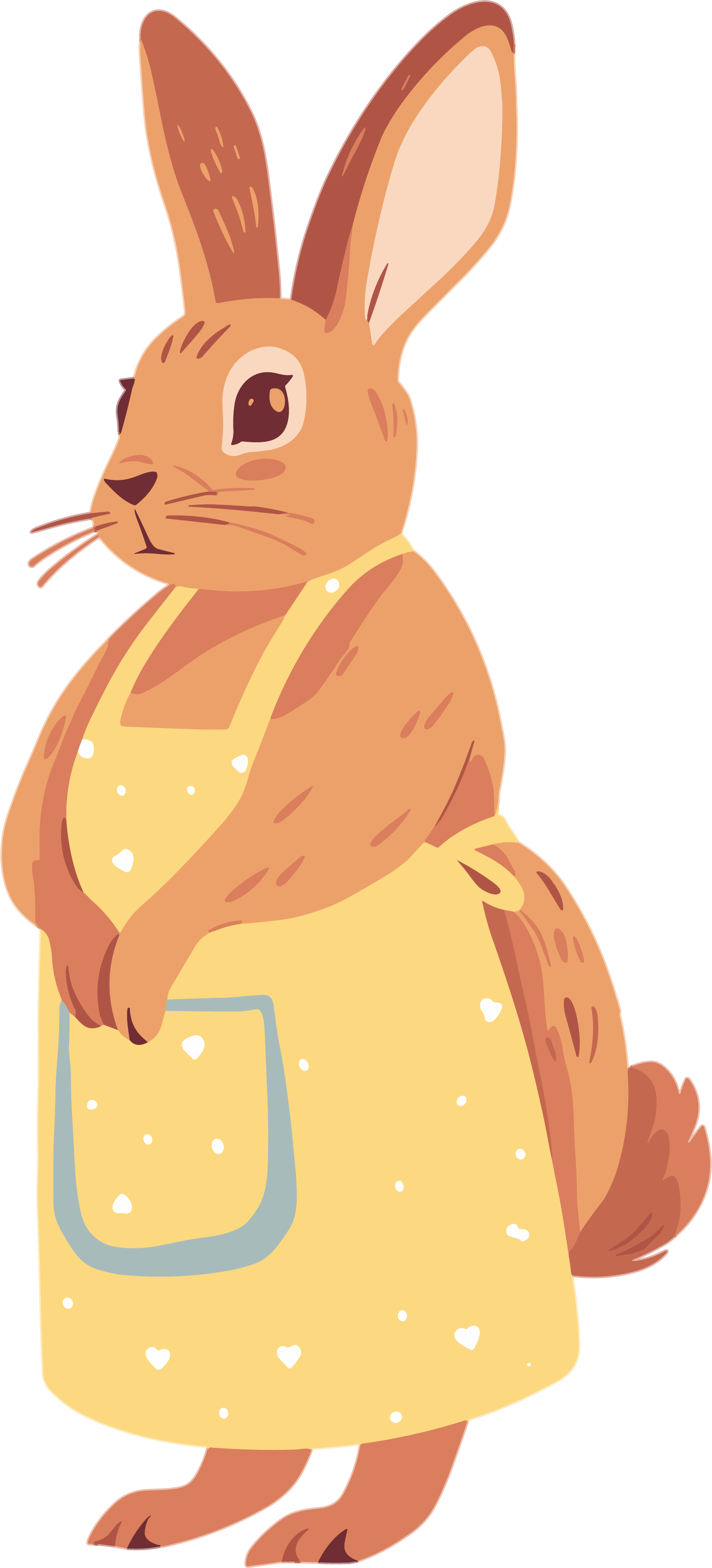 Rabbit Mom Cartoon Simple Illustration