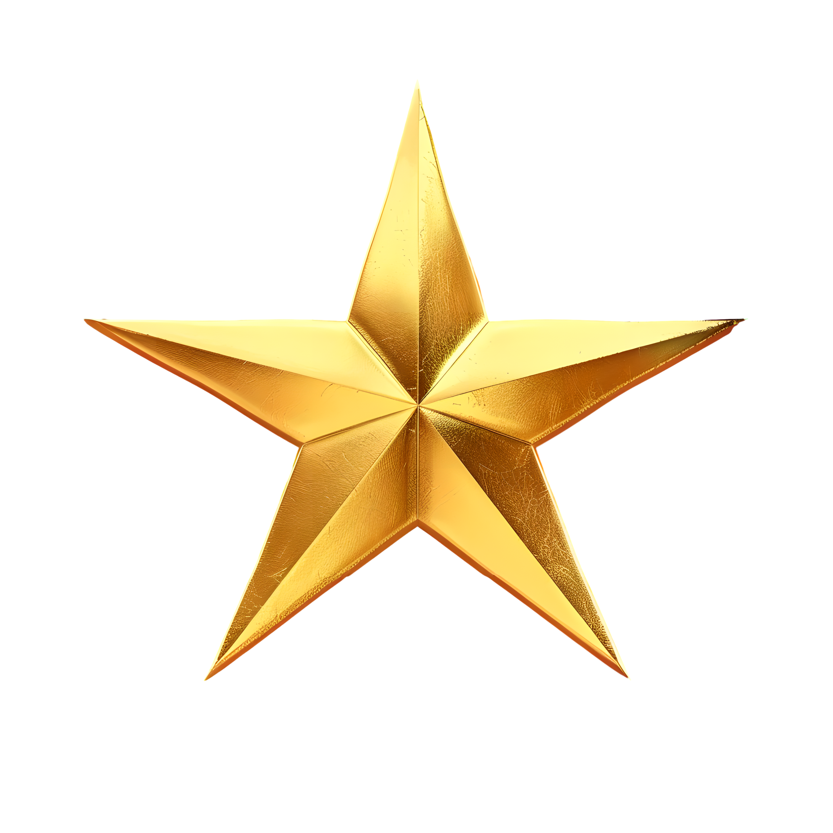 Golden five-pointed star illustration