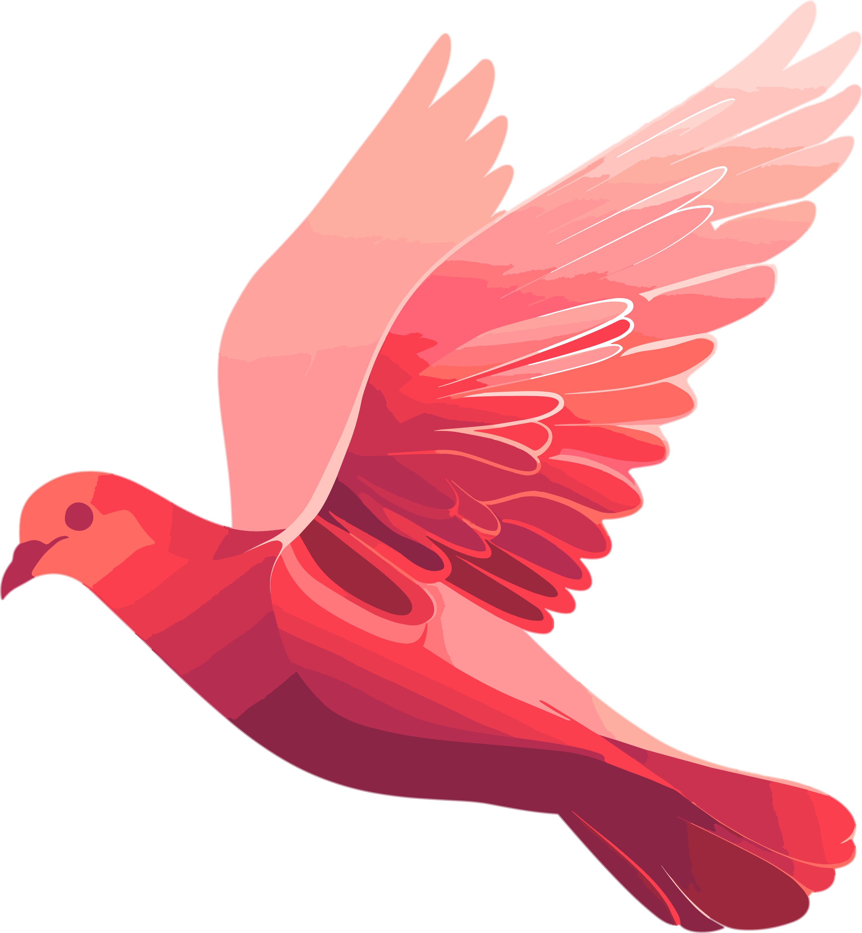 Red Peace Dove Creative Material