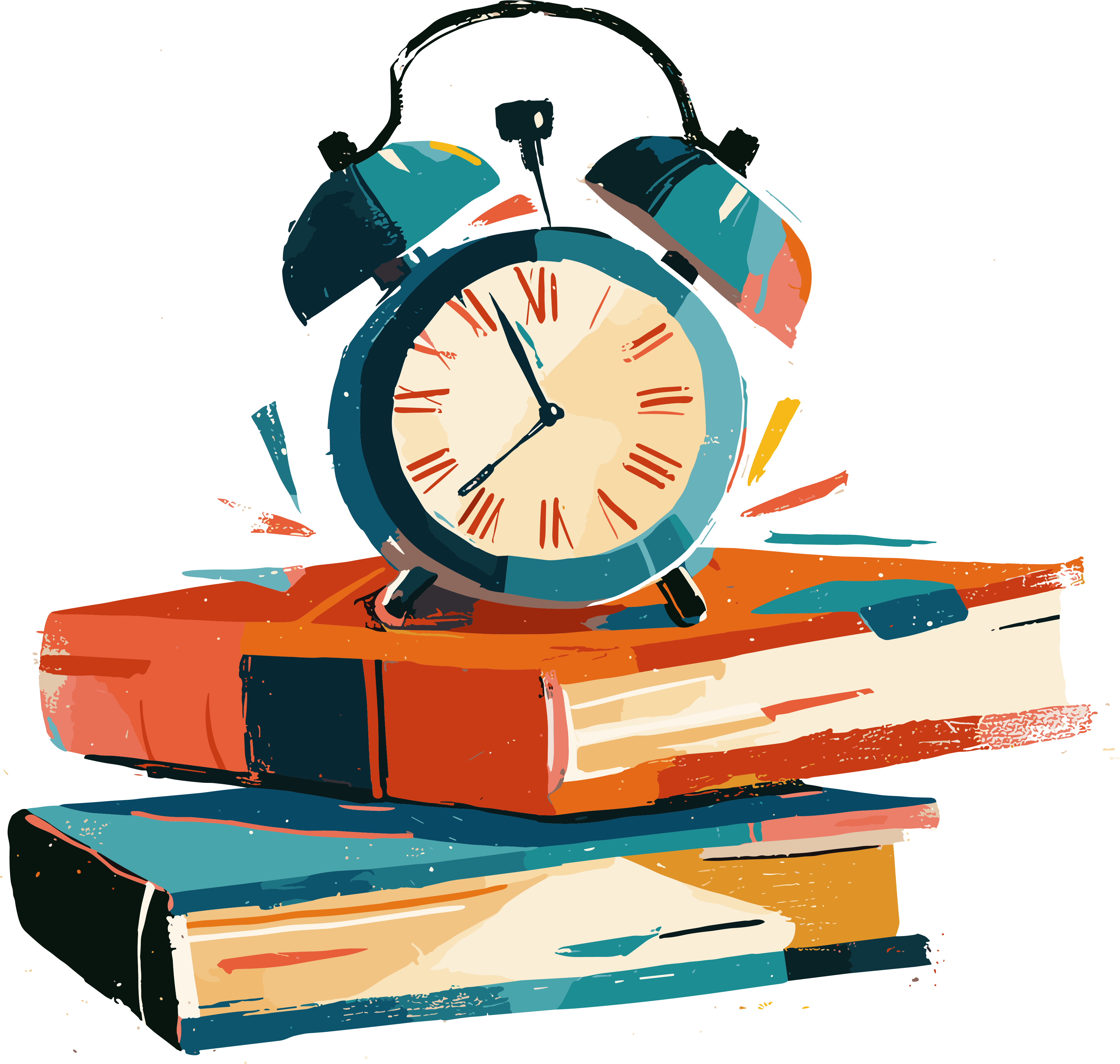 Book stationery illustration design elements