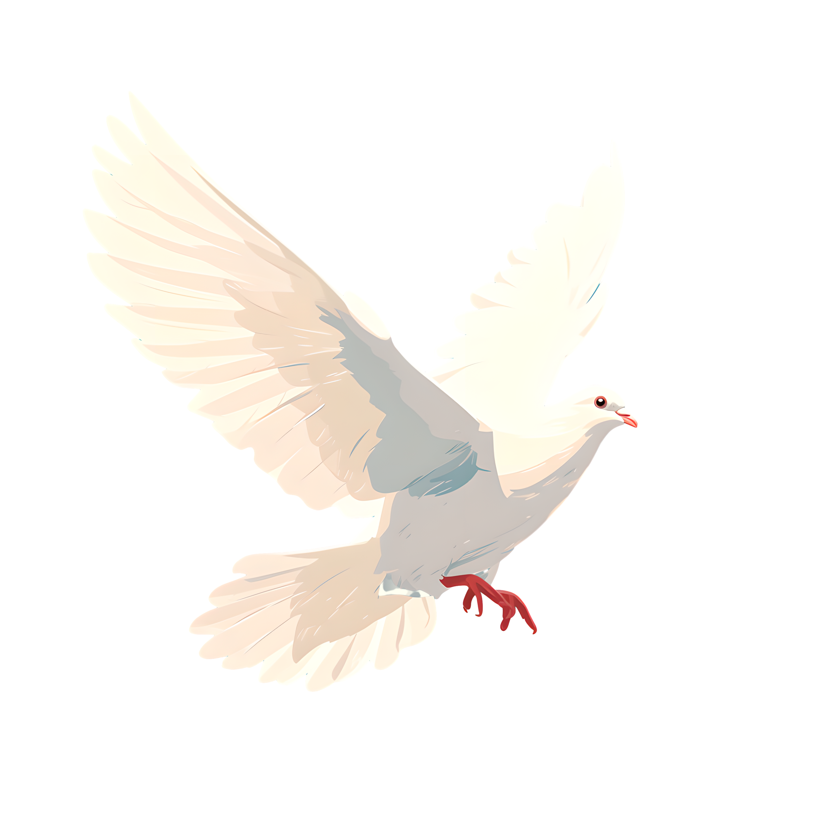 Commercially usable illustration of a white dove